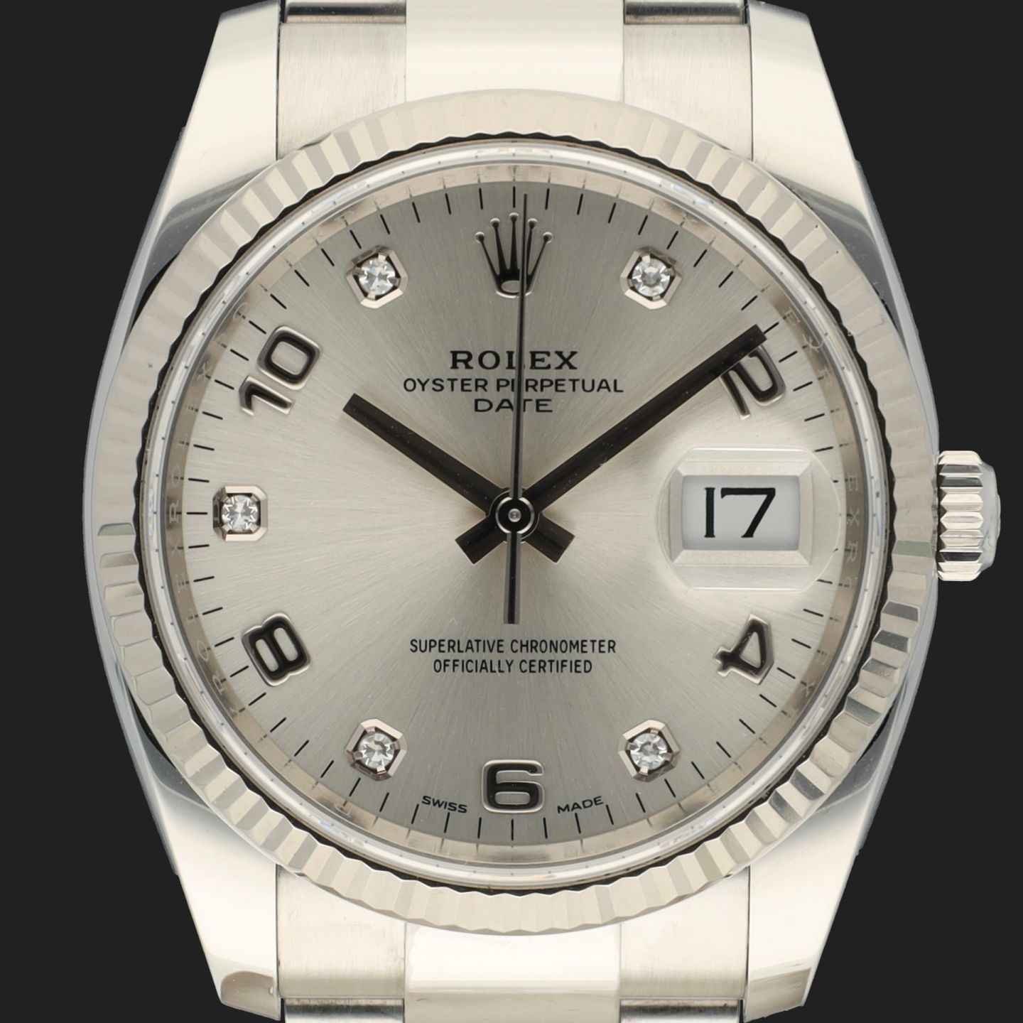 Rolex Oyster Perpetual Date 115234 (2018) - 34mm Staal (2/8)