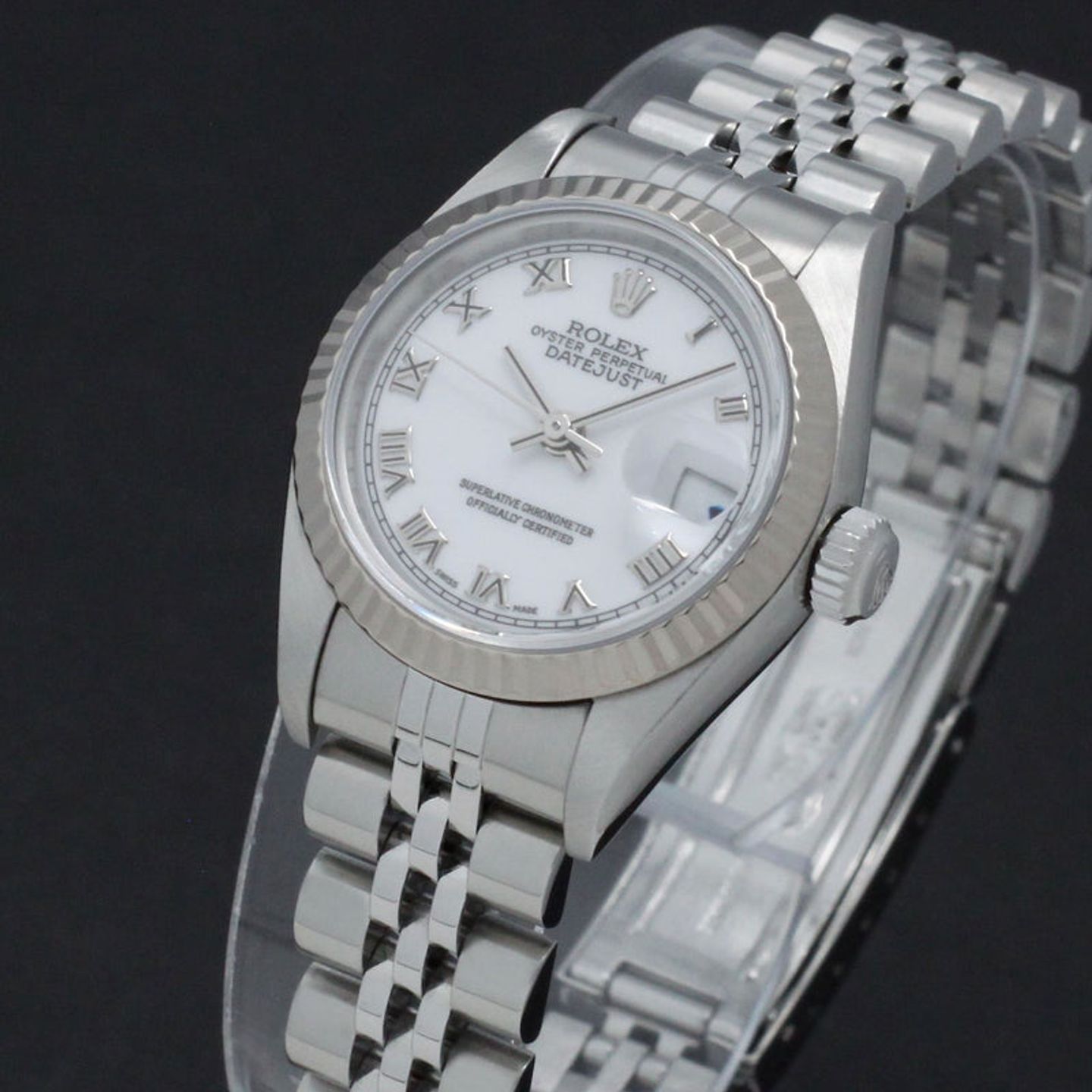 Rolex Lady-Datejust 79174 (2004) - White dial 26 mm Steel case (7/8)
