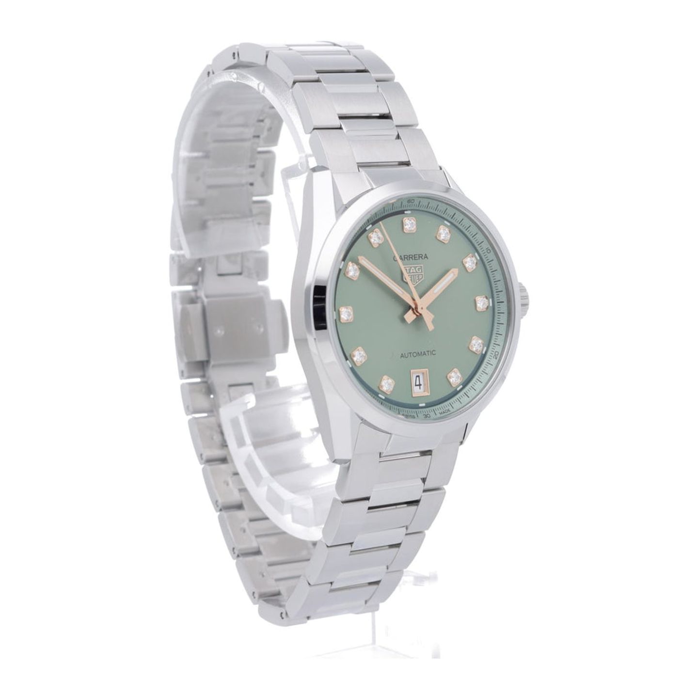 TAG Heuer Carrera Lady WBN2317.BA0001 (2025) - Green dial 36 mm Steel case (7/7)