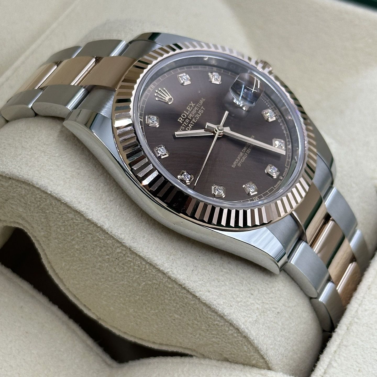 Rolex Datejust 41 126331 (Onbekend (willekeurig serienummer)) - Bruin wijzerplaat 41mm Staal (6/8)