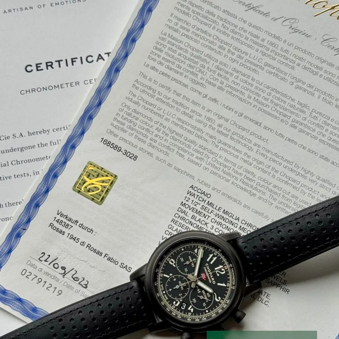 Chopard Mille Miglia 168589-3028 (2023) - Zwart wijzerplaat 42mm Staal (7/8)