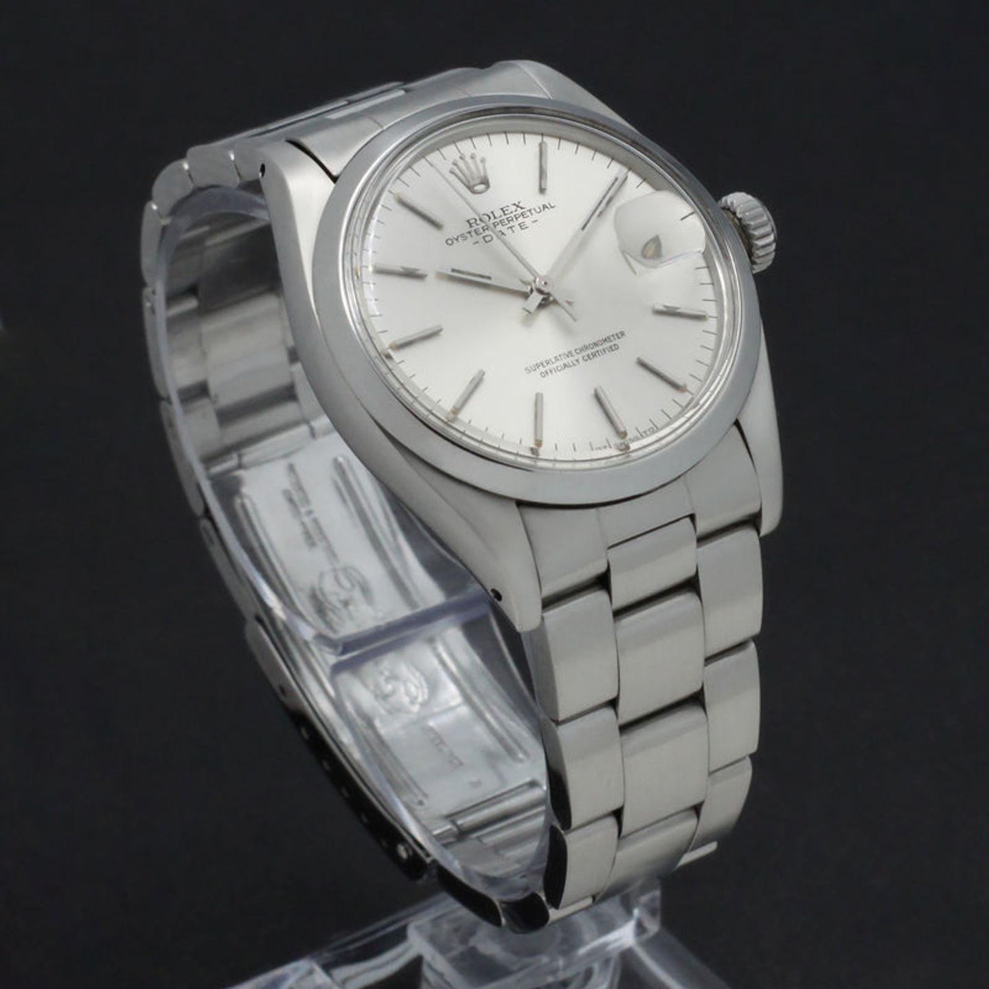 Rolex Oyster Perpetual Date 1500 (1975) - Silver dial 34 mm Steel case (5/7)