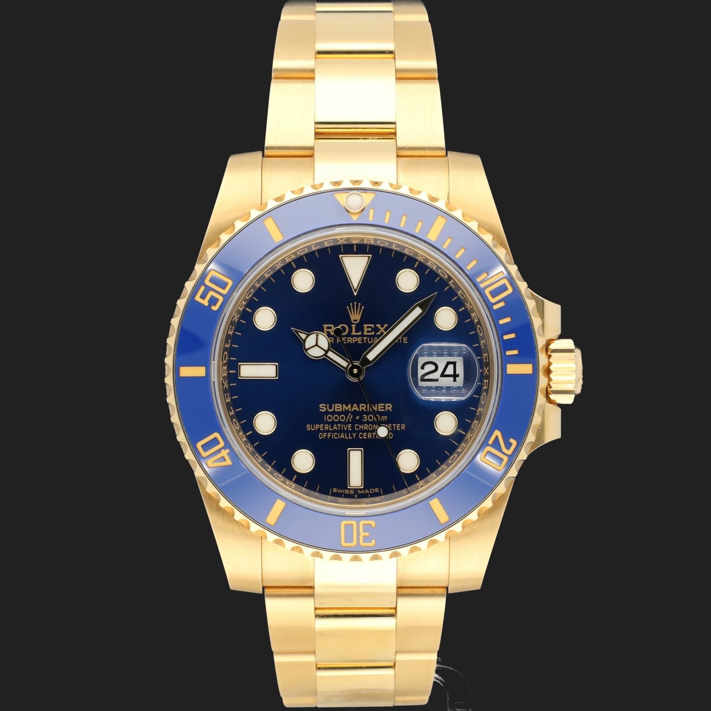 Rolex Submariner Date 116618LB (2020) - 40 mm Yellow Gold case (3/8)