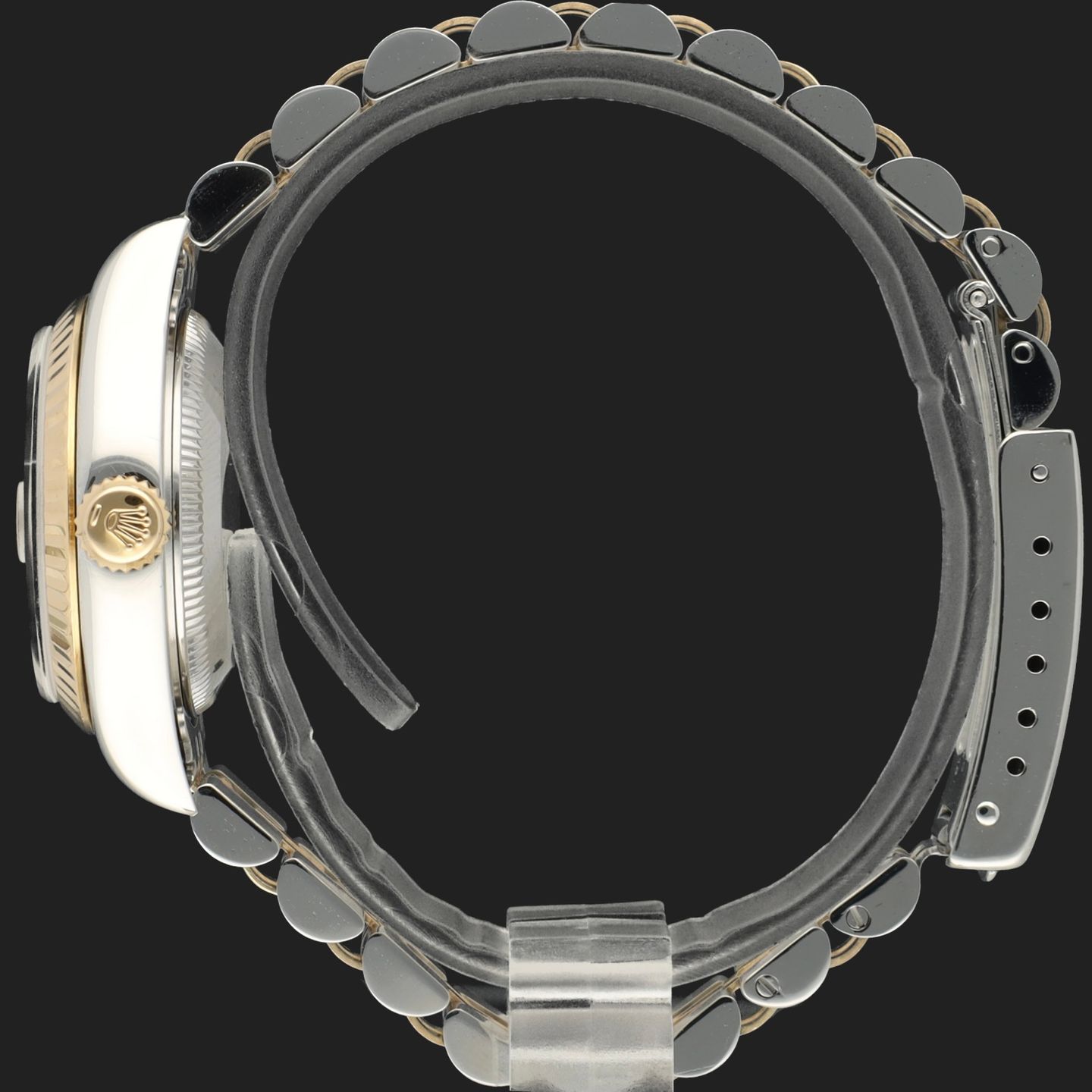 Rolex Lady-Datejust 79173 (2001) - Champagne dial 26 mm Gold/Steel case (7/8)