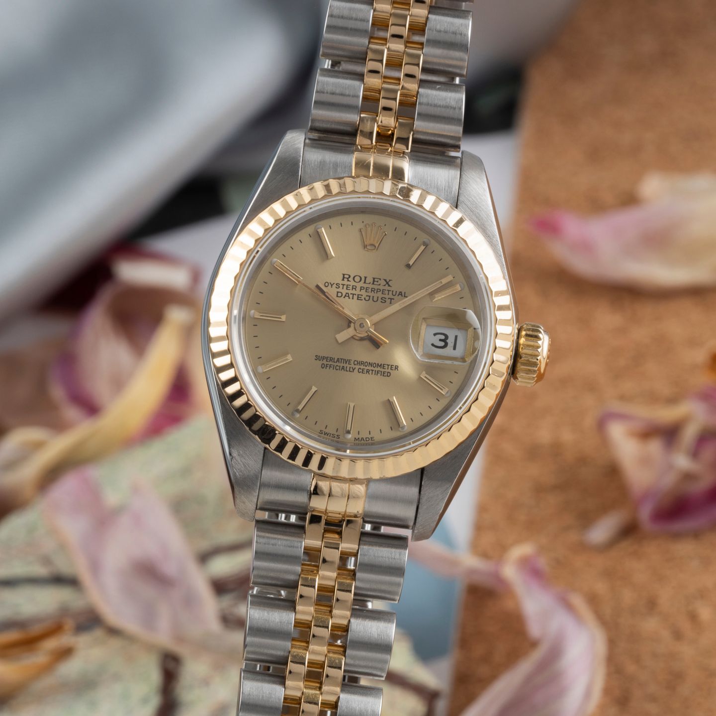 Rolex Lady-Datejust 69173 (Onbekend (willekeurig serienummer)) - 26mm Goud/Staal (3/8)