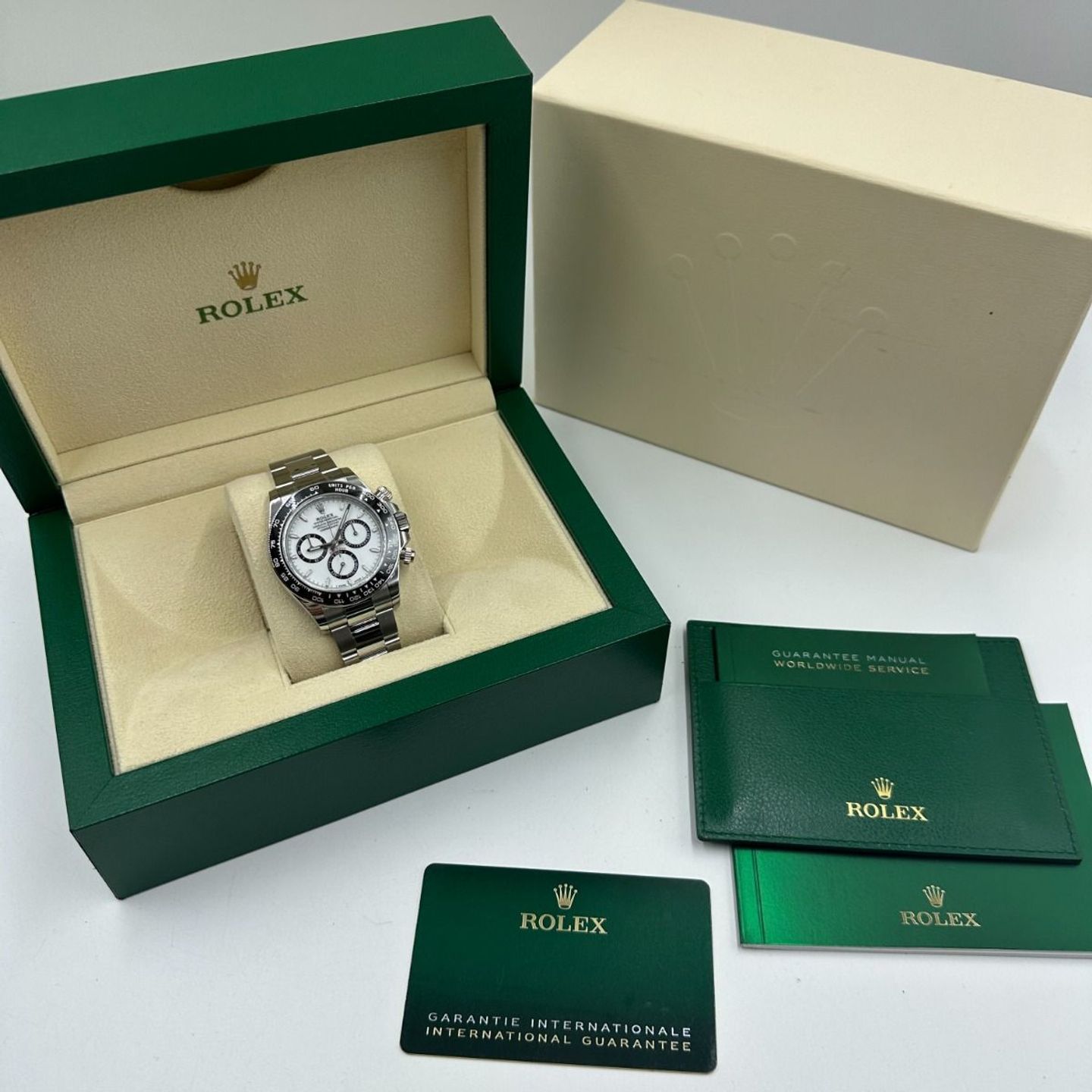 Rolex Daytona 126500LN (Unknown (random serial)) - White dial 40 mm Steel case (2/8)