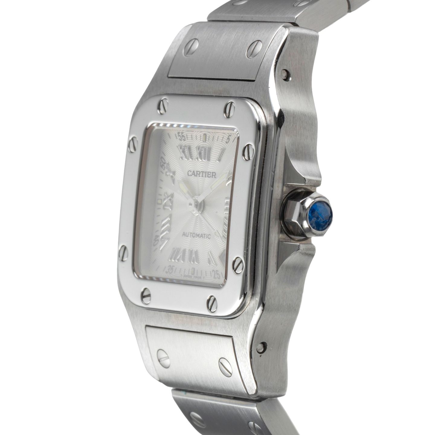 Cartier Santos Galbée W20044D6 (2000) - Silver dial 24 mm Steel case (6/8)