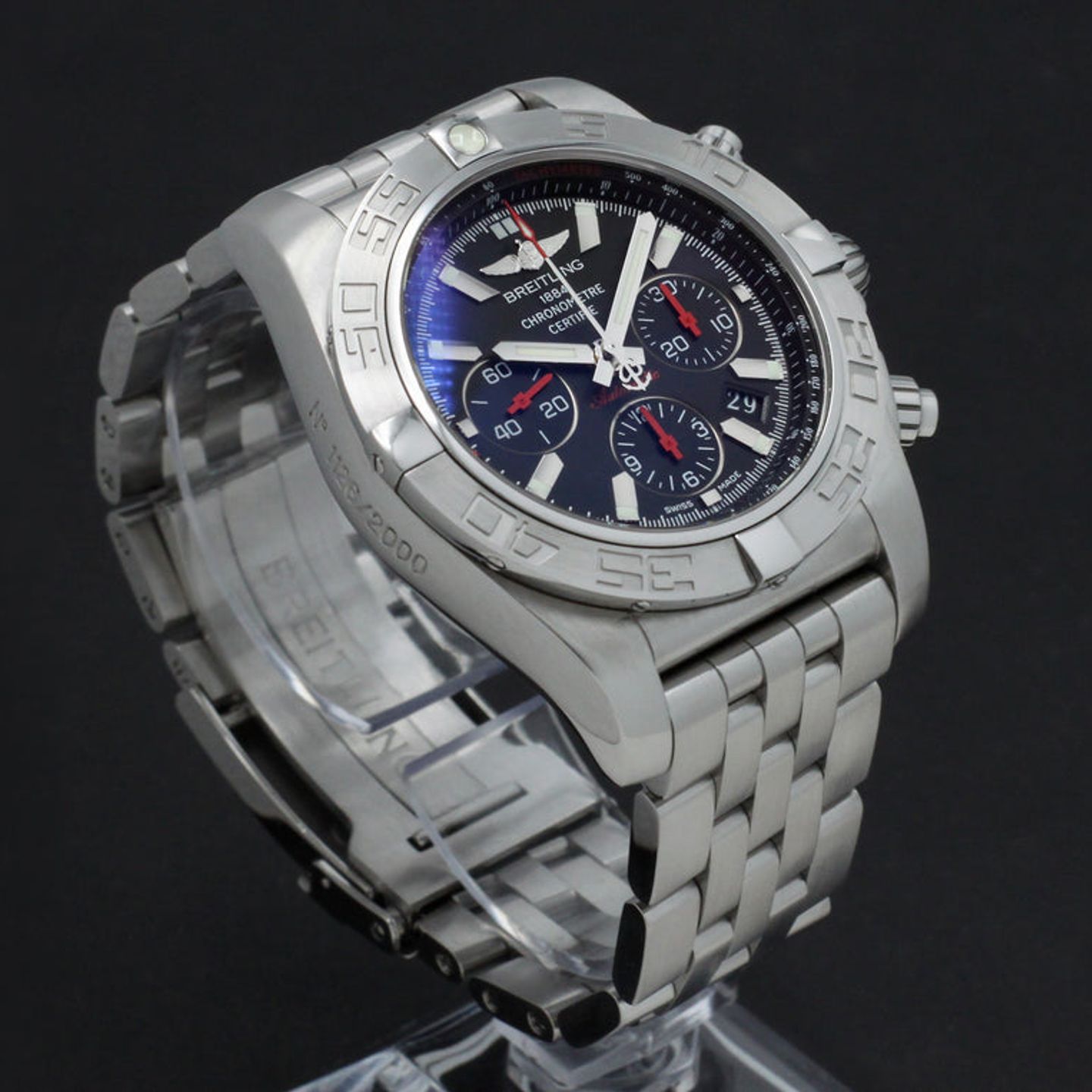 Breitling Chronomat AB0111 (2010) - Zwart wijzerplaat 44mm Staal (6/7)