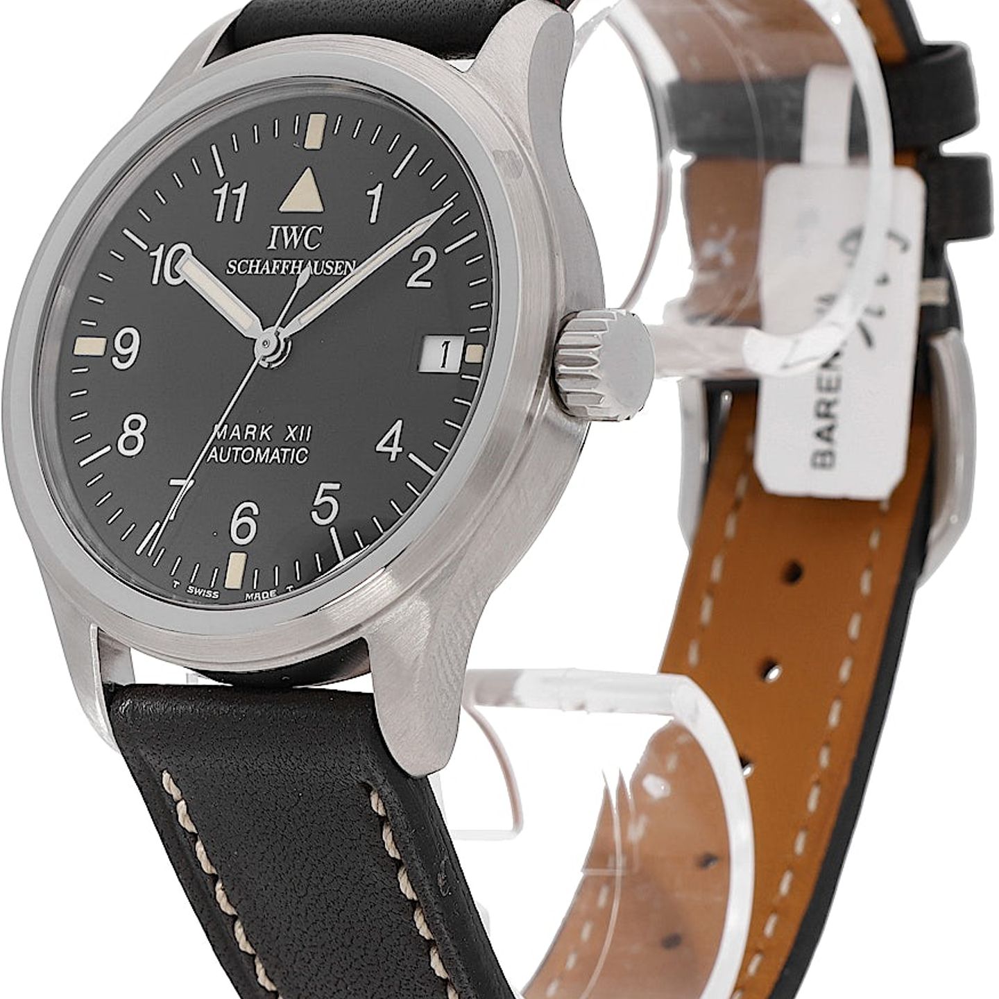 IWC Pilot Mark IW3241 (Unknown (random serial)) - Black dial 36 mm Steel case (3/5)