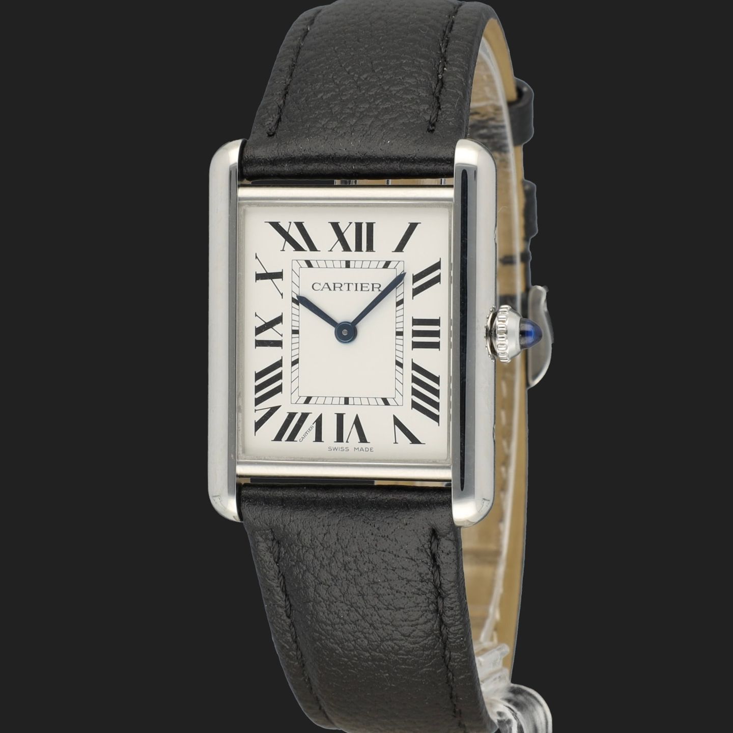 Cartier Tank WSTA0062 (2022) - Silver dial 34 mm Steel case (1/8)