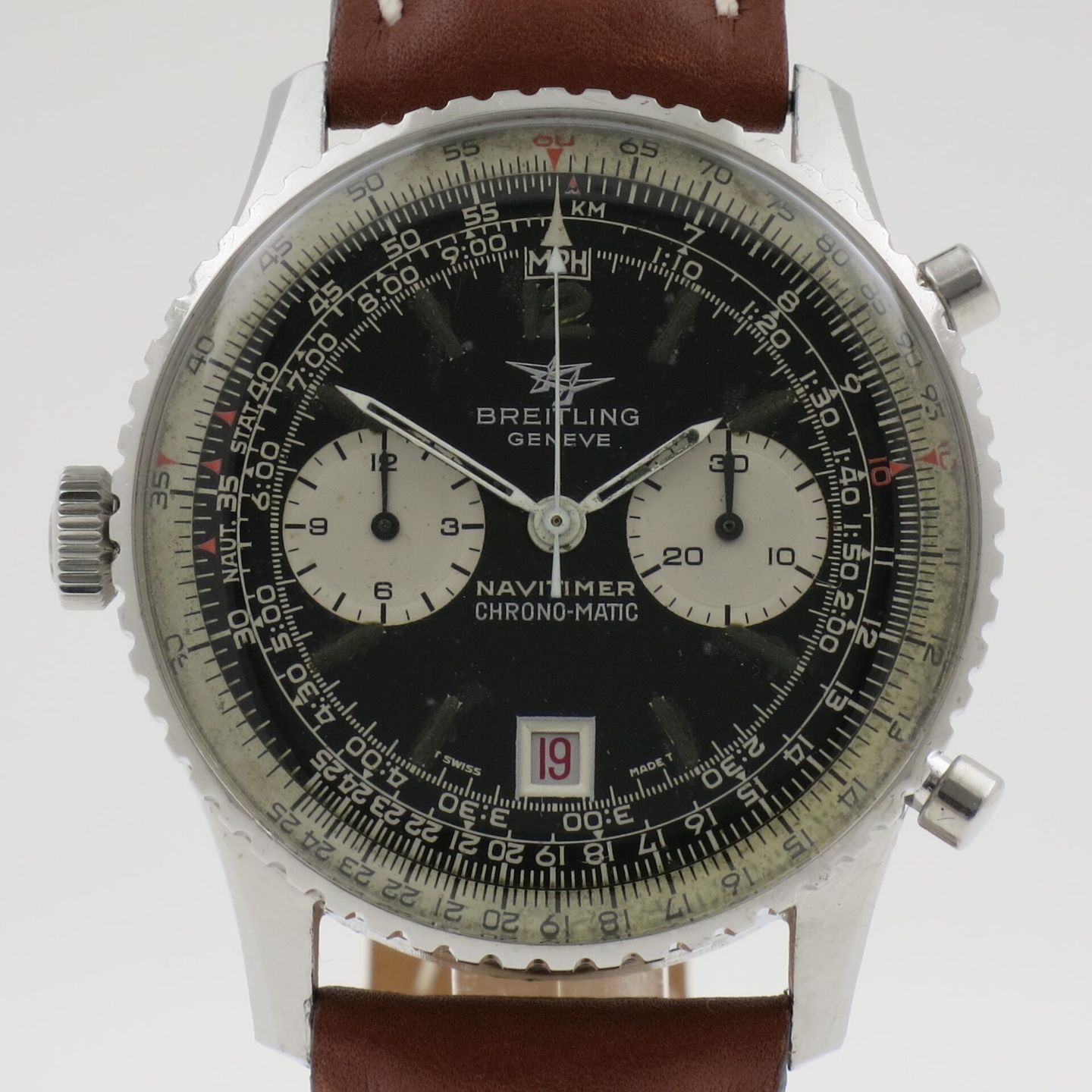 Breitling Old Navitimer 8806 (1973) - Zwart wijzerplaat 41mm Staal (1/4)