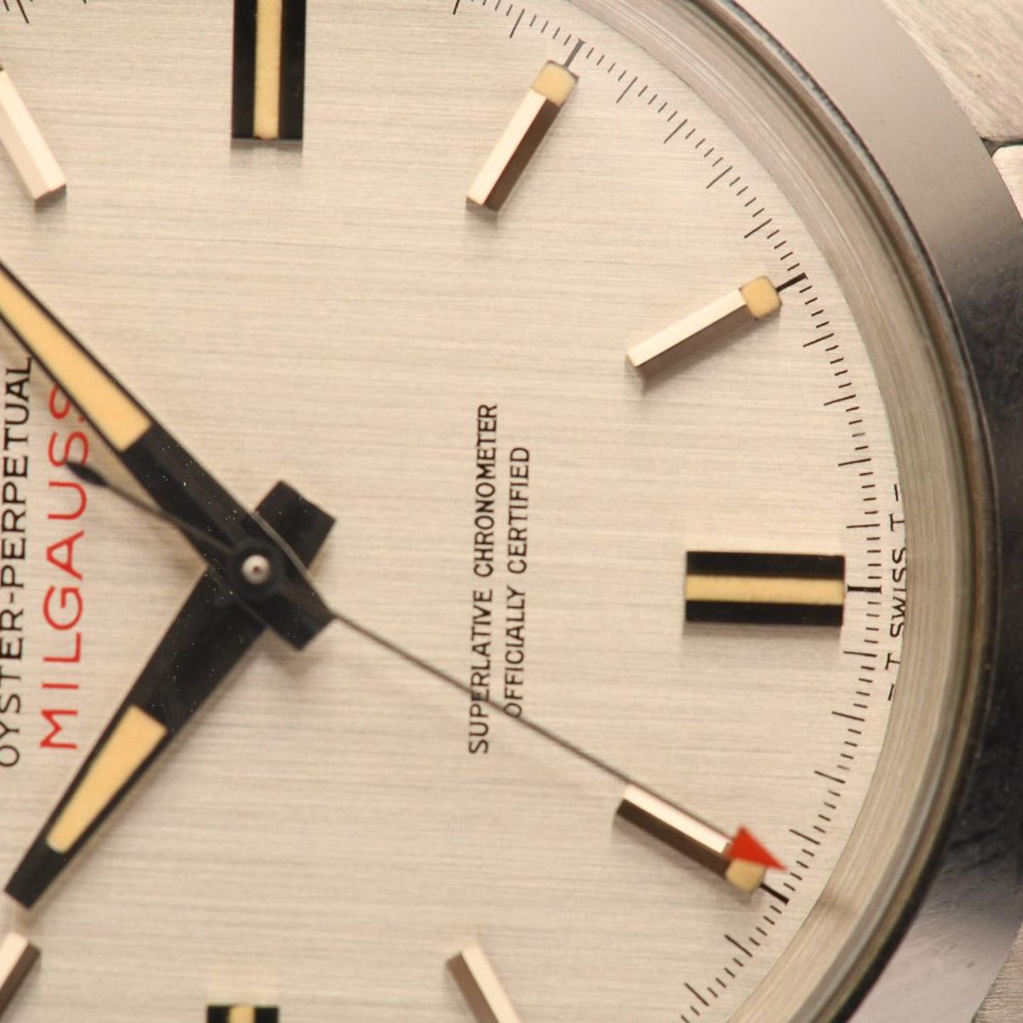 Rolex Milgauss 1019 (1969) - Silver dial 38 mm Steel case (7/8)