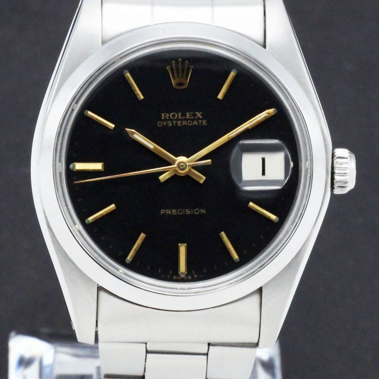 Rolex Oyster Precision 6694 (1975) - Black dial 34 mm Steel case (1/7)