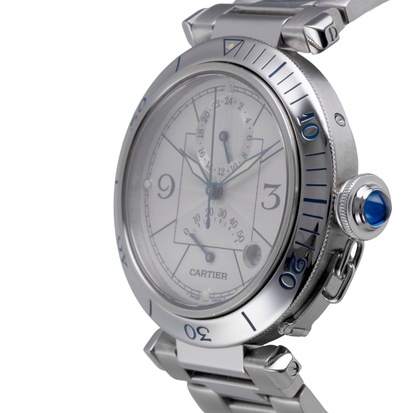 Cartier Pasha W31037H3 (2005) - Silver dial 38 mm Steel case (6/8)