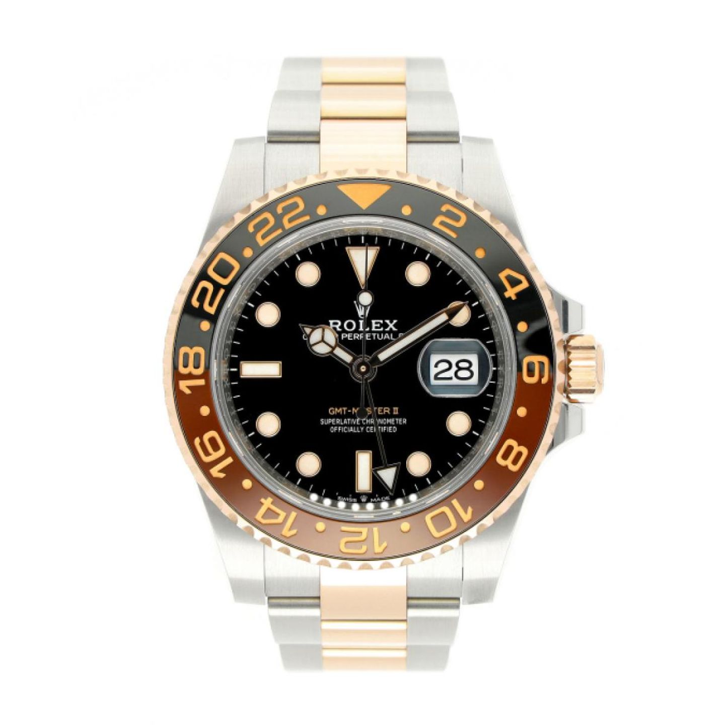 Rolex GMT-Master II 126711CHNR (2025) - Zwart wijzerplaat 40mm Goud/Staal (1/5)