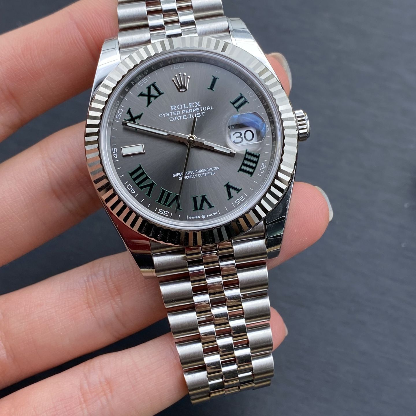 Rolex Datejust 41 126334 (Unknown (random serial)) - Grey dial 41 mm Steel case (6/8)