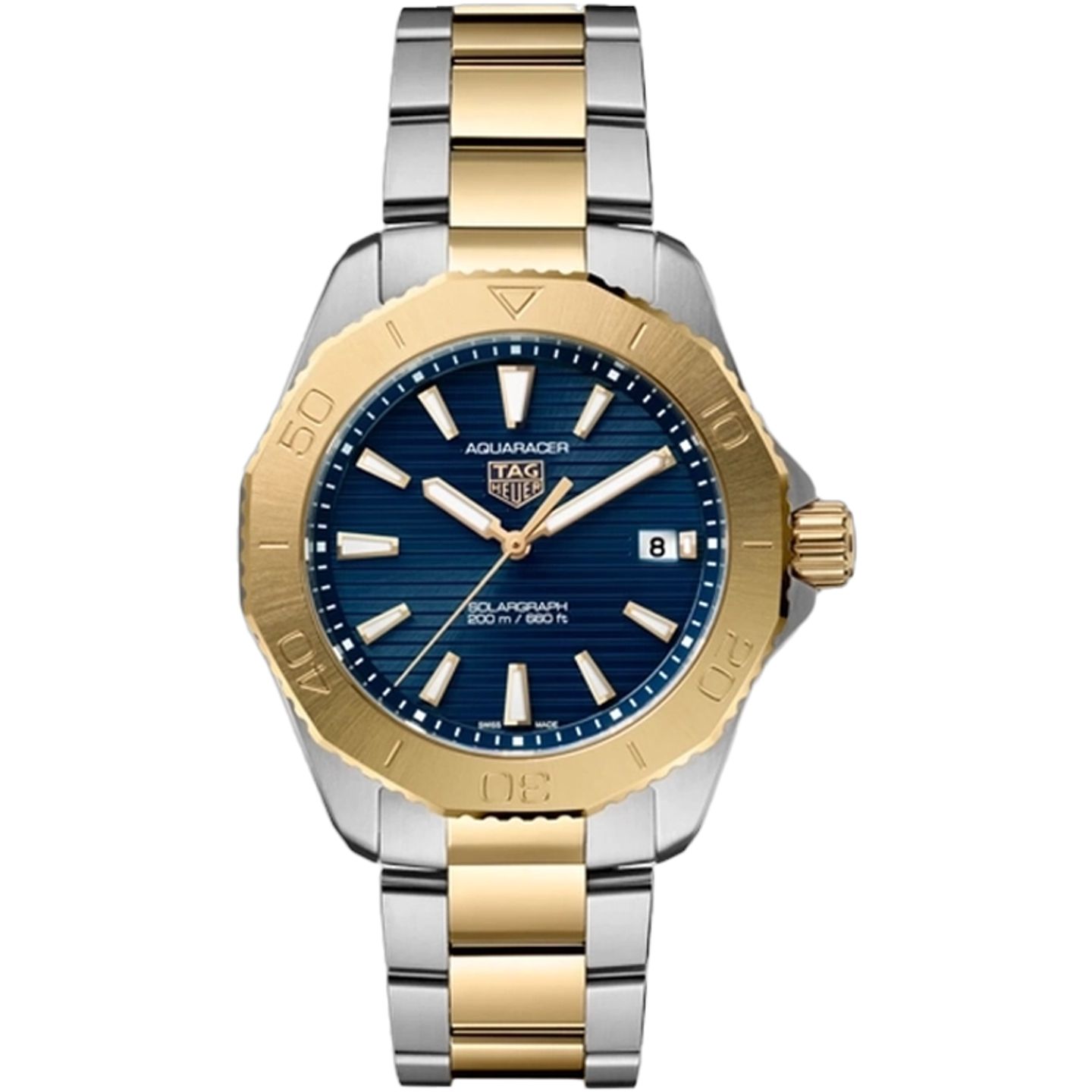TAG Heuer Aquaracer WBP1120.BB0002 (2025) - Blue dial 40 mm Gold/Steel case (1/1)
