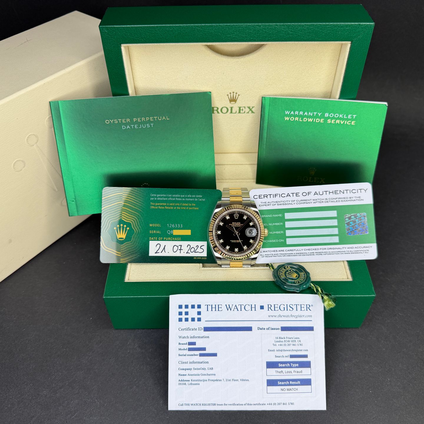 Rolex Datejust 41 126333 (2025) - Black dial 41 mm Gold/Steel case (3/8)