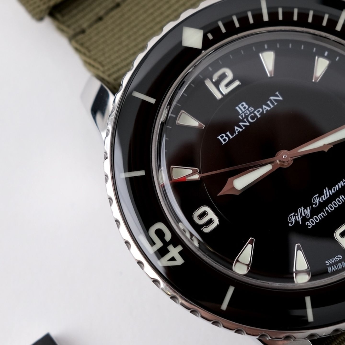 Blancpain Fifty Fathoms 5015-1130-52A (2020) - Zwart wijzerplaat 45mm Staal (4/8)