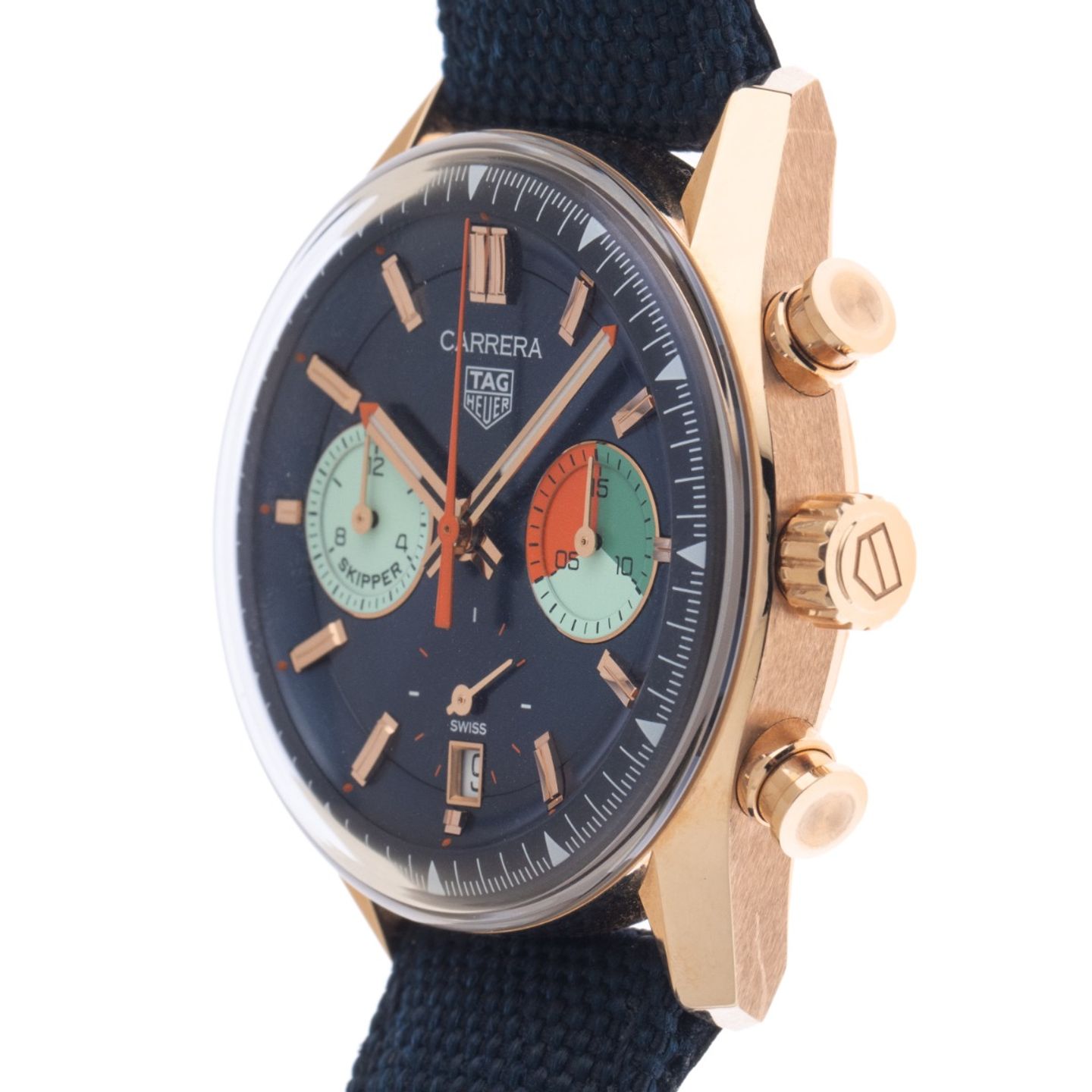 TAG Heuer Carrera CBS2241.FN8023 (2025) - Blauw wijzerplaat 39mm Roségoud (4/7)