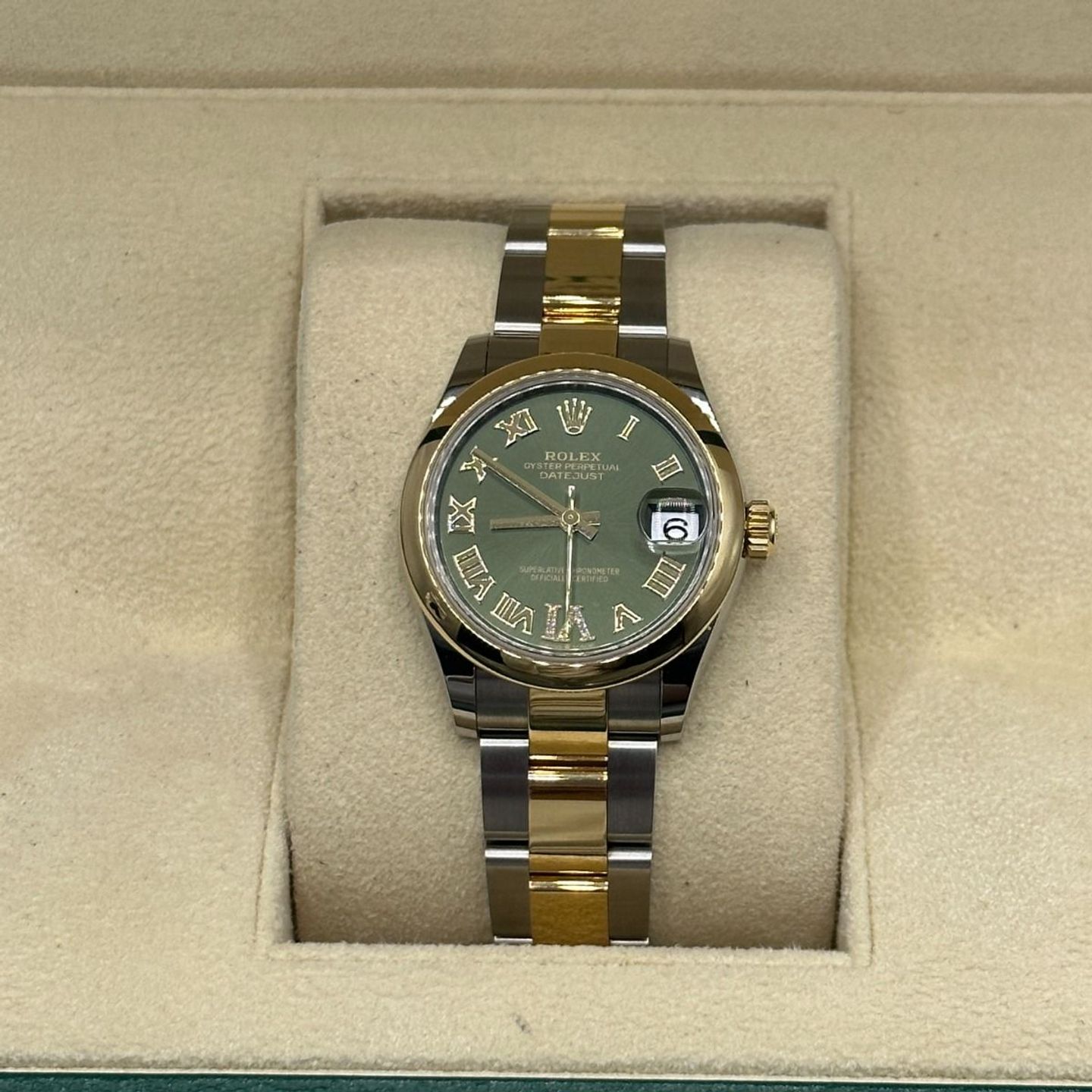 Rolex Datejust 31 278243 (2024) - Green dial 31 mm Steel case (5/8)