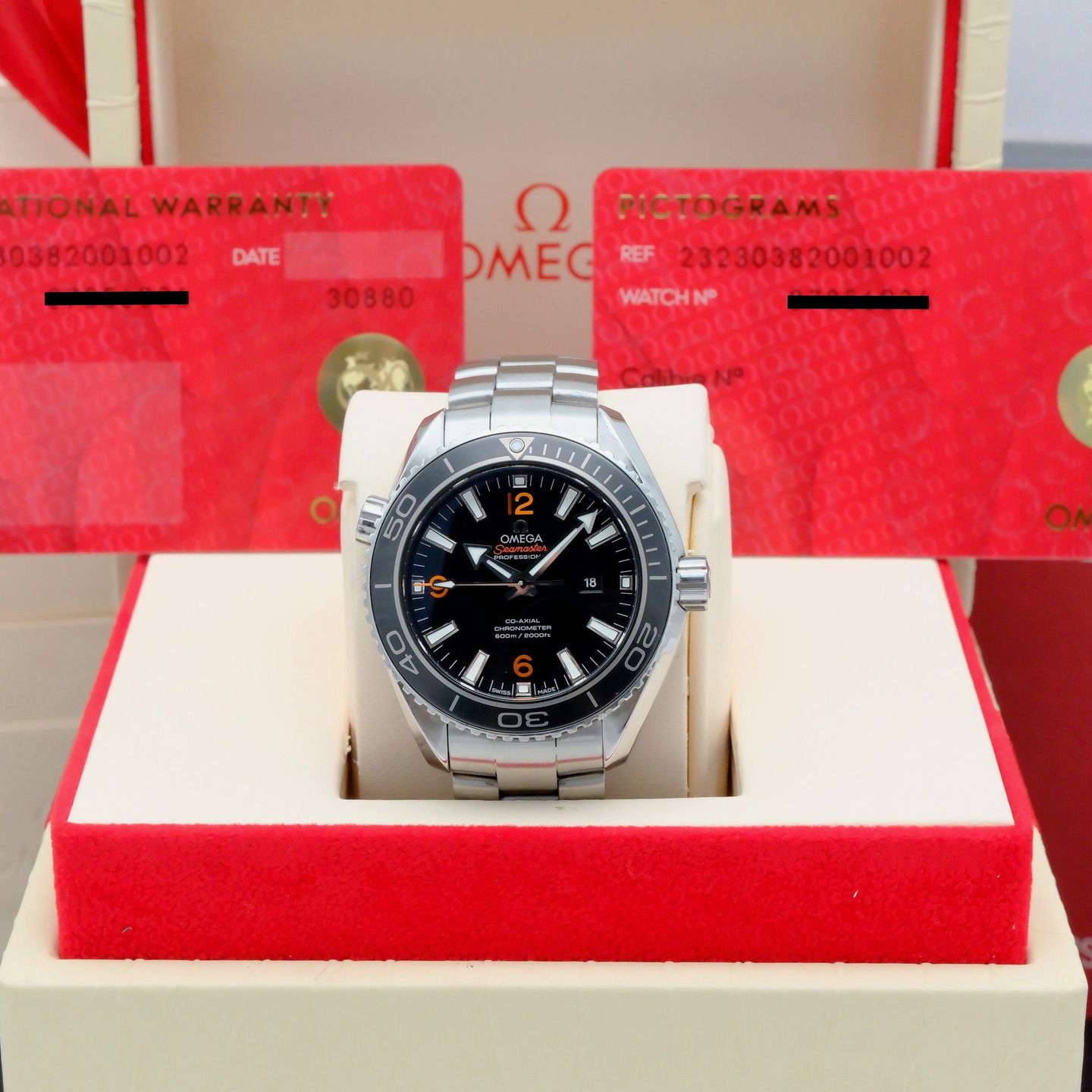 Omega Seamaster Planet Ocean 232.30.38.20.01.002 (2018) - Black dial 38 mm Steel case (3/8)