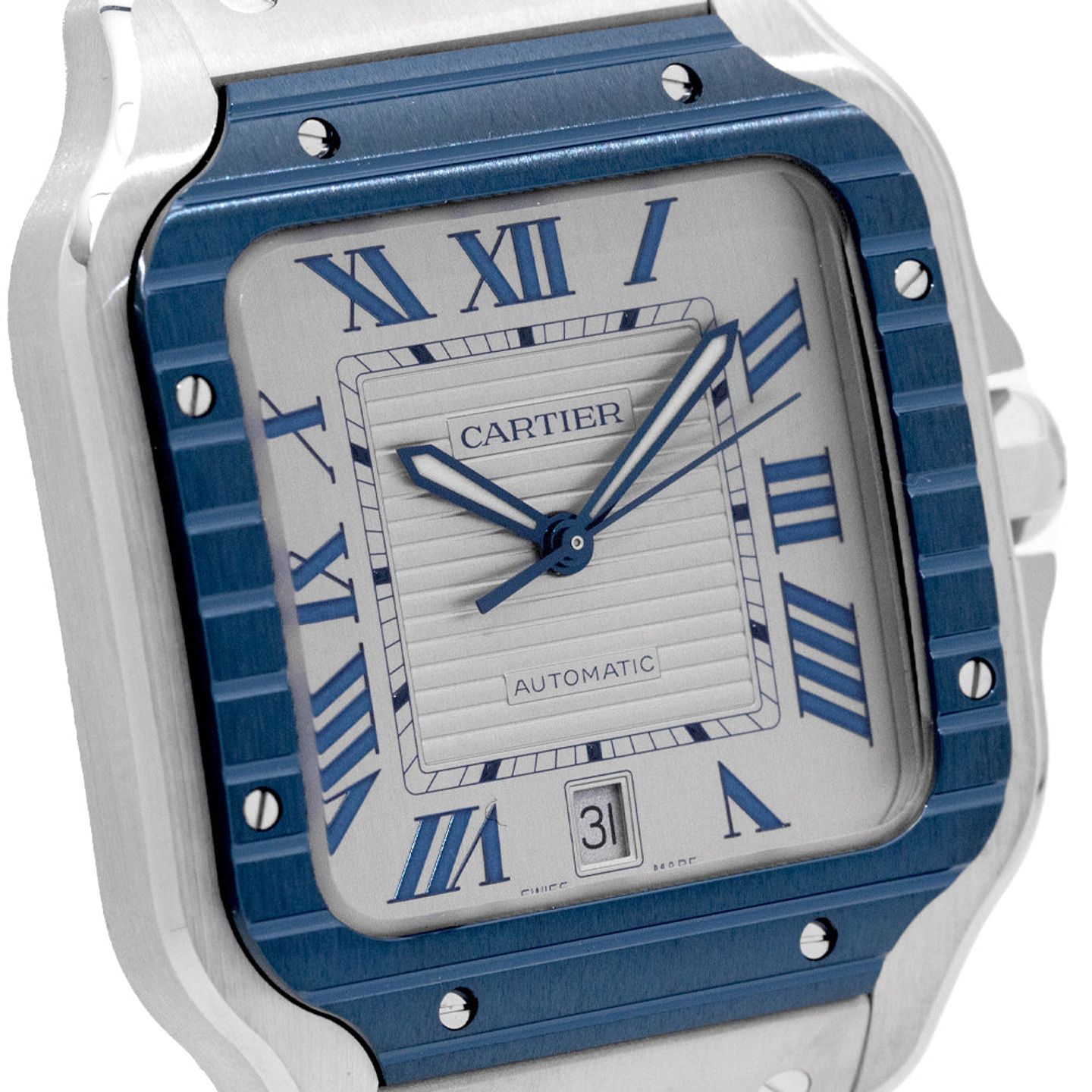 Cartier Santos WSSA0047 (2020) - Grey dial 40 mm Steel case (3/8)