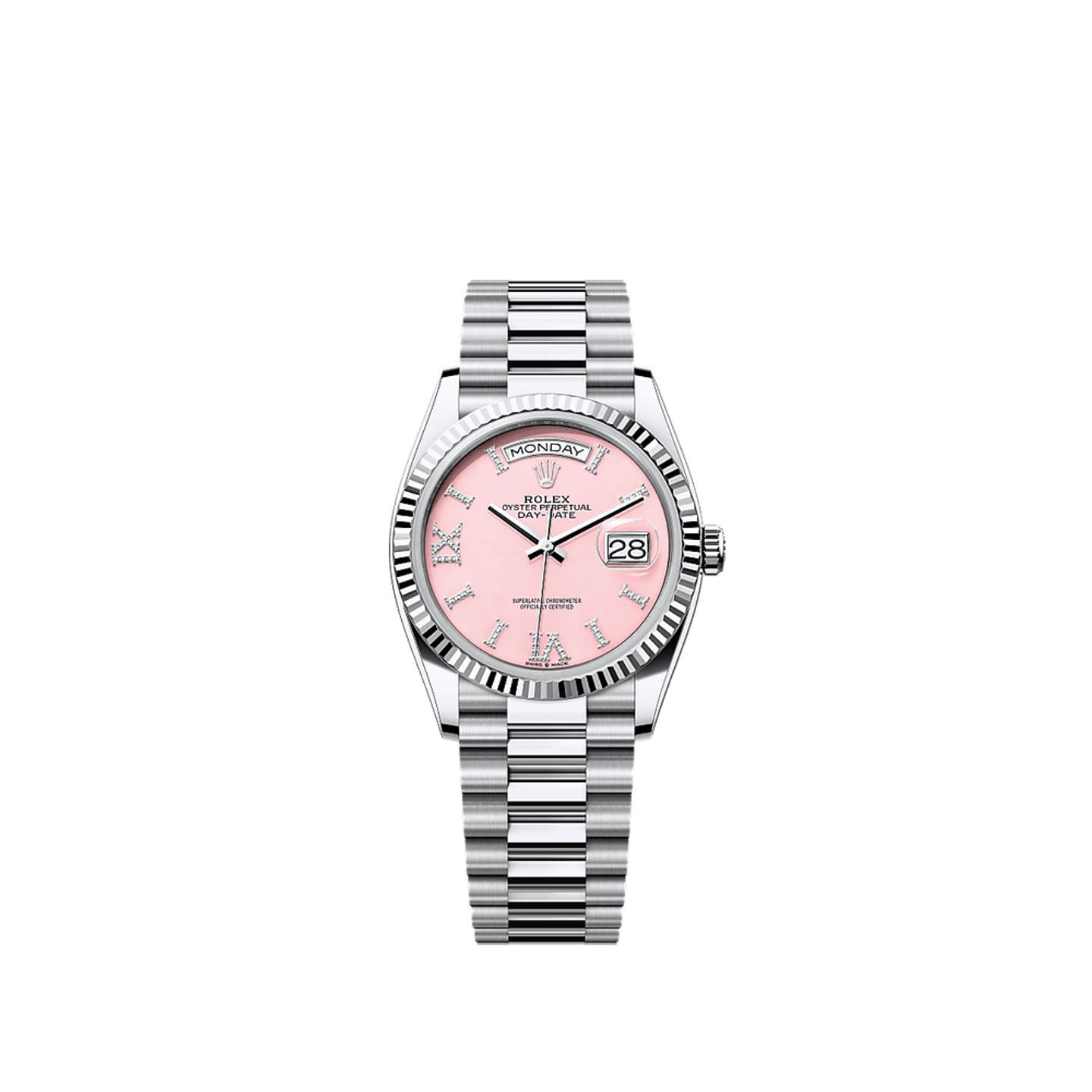 Rolex Day-Date 36 128236 (2025) - Pink dial 36 mm Platinum case (1/1)