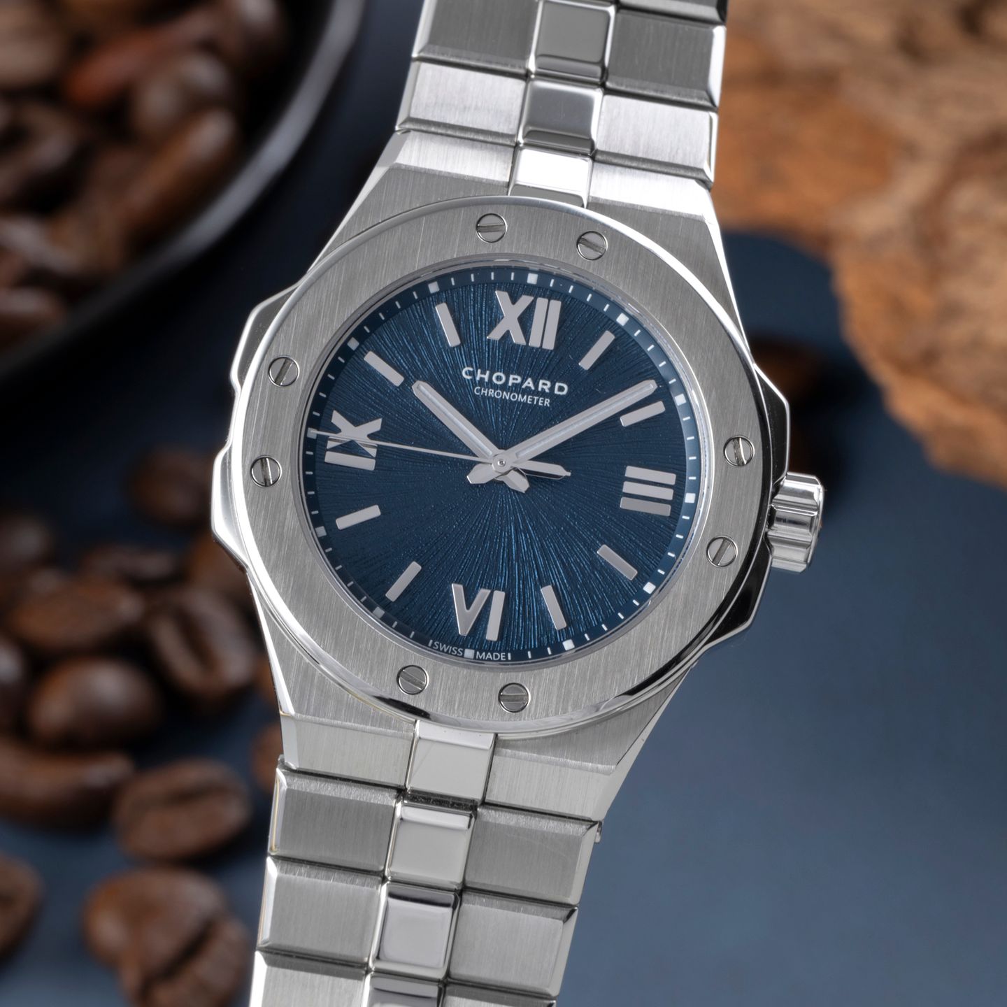 Chopard Alpine Eagle 298617-3001 (Unknown (random serial)) - Blue dial 33 mm Steel case (3/8)