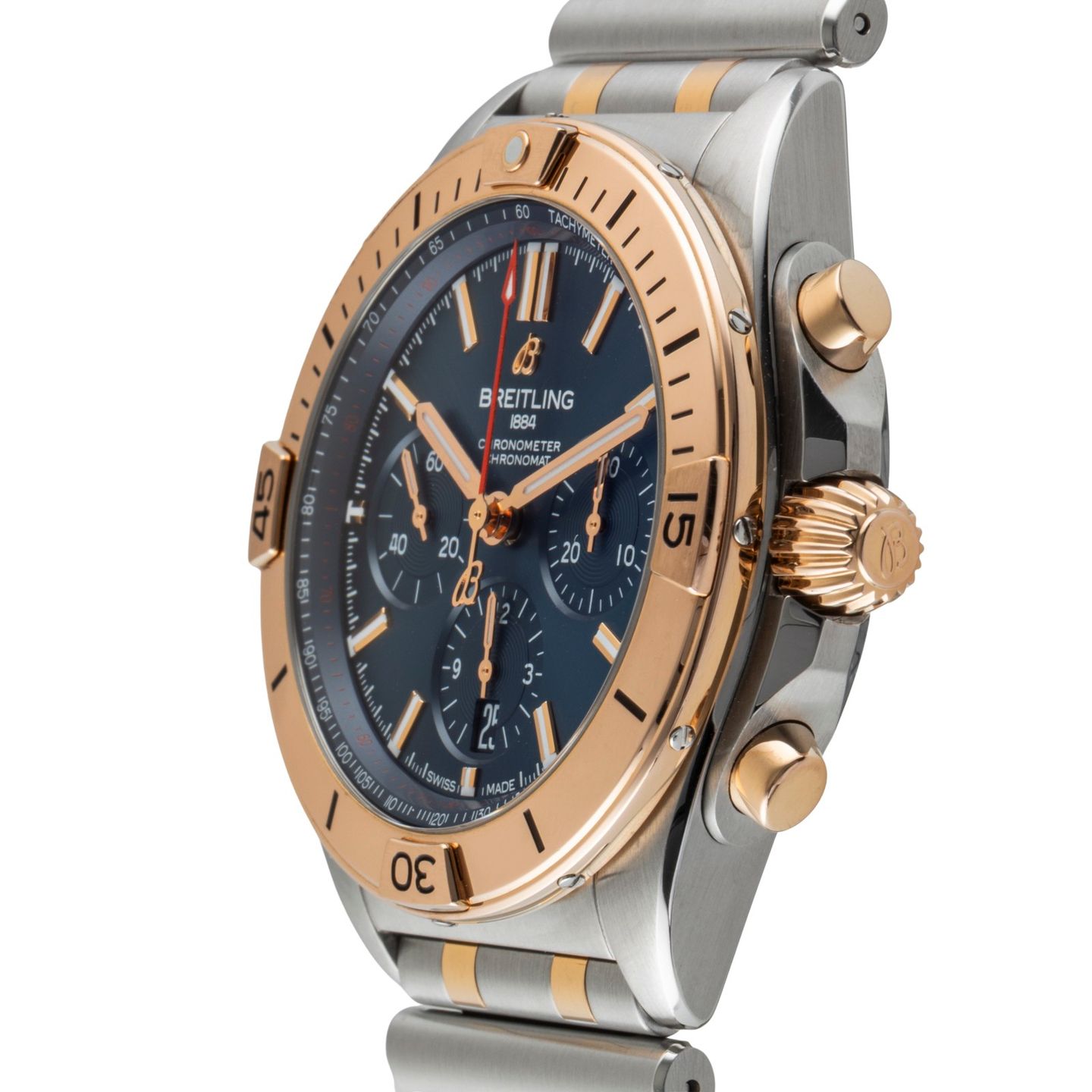 Breitling Chronomat UB0134 (Unknown (random serial)) - Grey dial 42 mm Gold/Steel case (6/8)