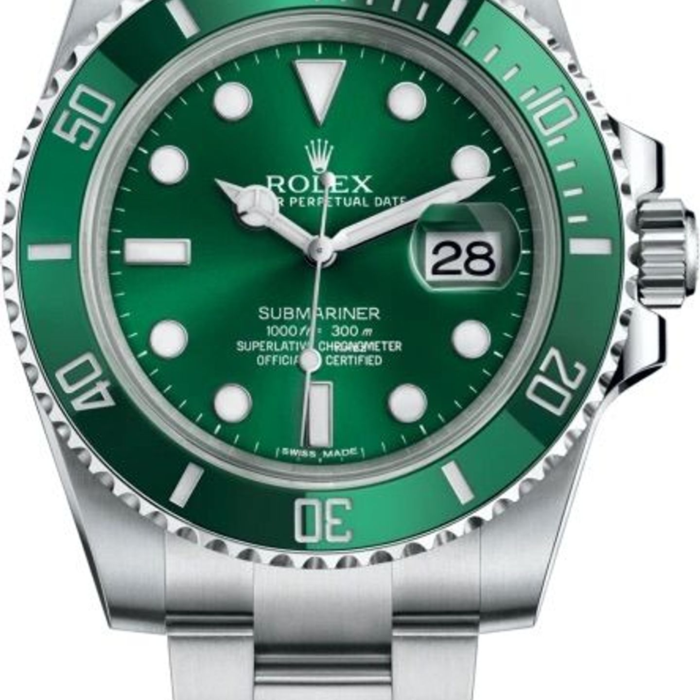 Rolex Submariner Date 116610LV (2020) - Groen wijzerplaat 40mm Staal (1/8)