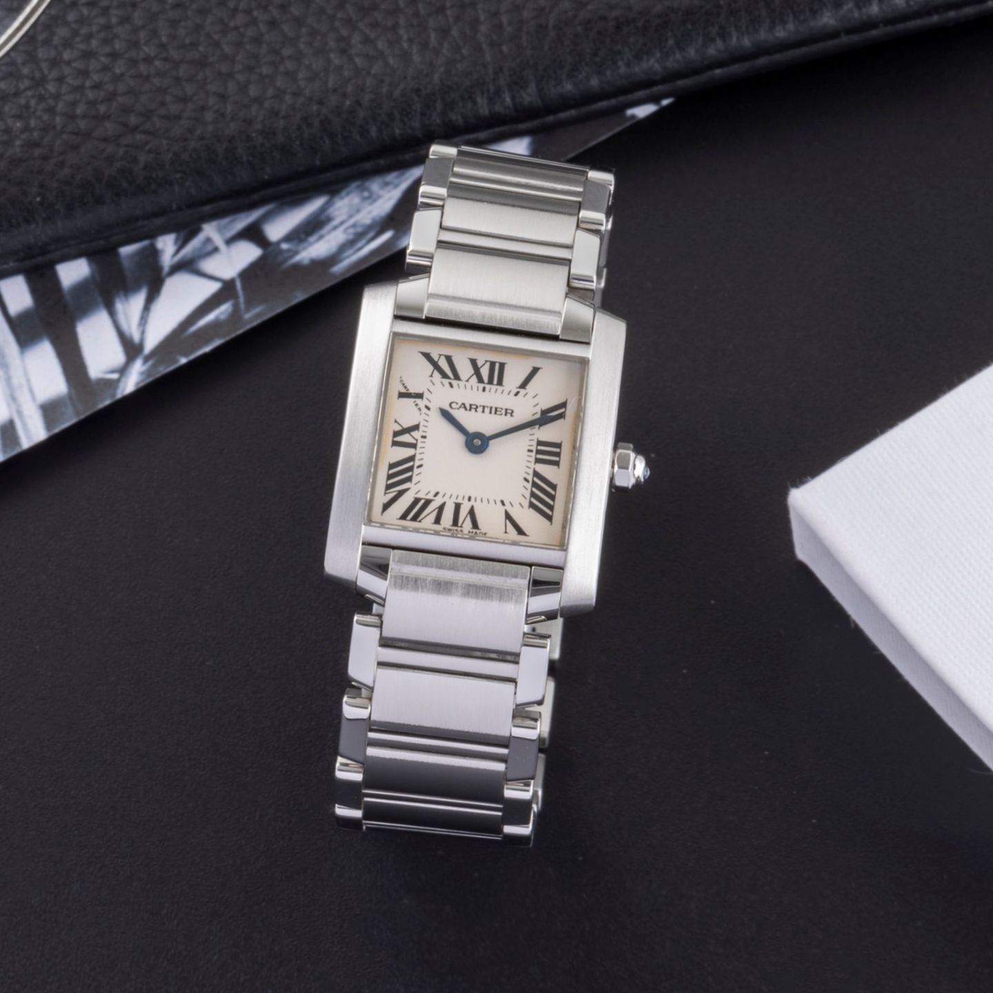 Cartier Tank Française SM W51008Q3 (2005) - 20 mm Steel case (1/8)