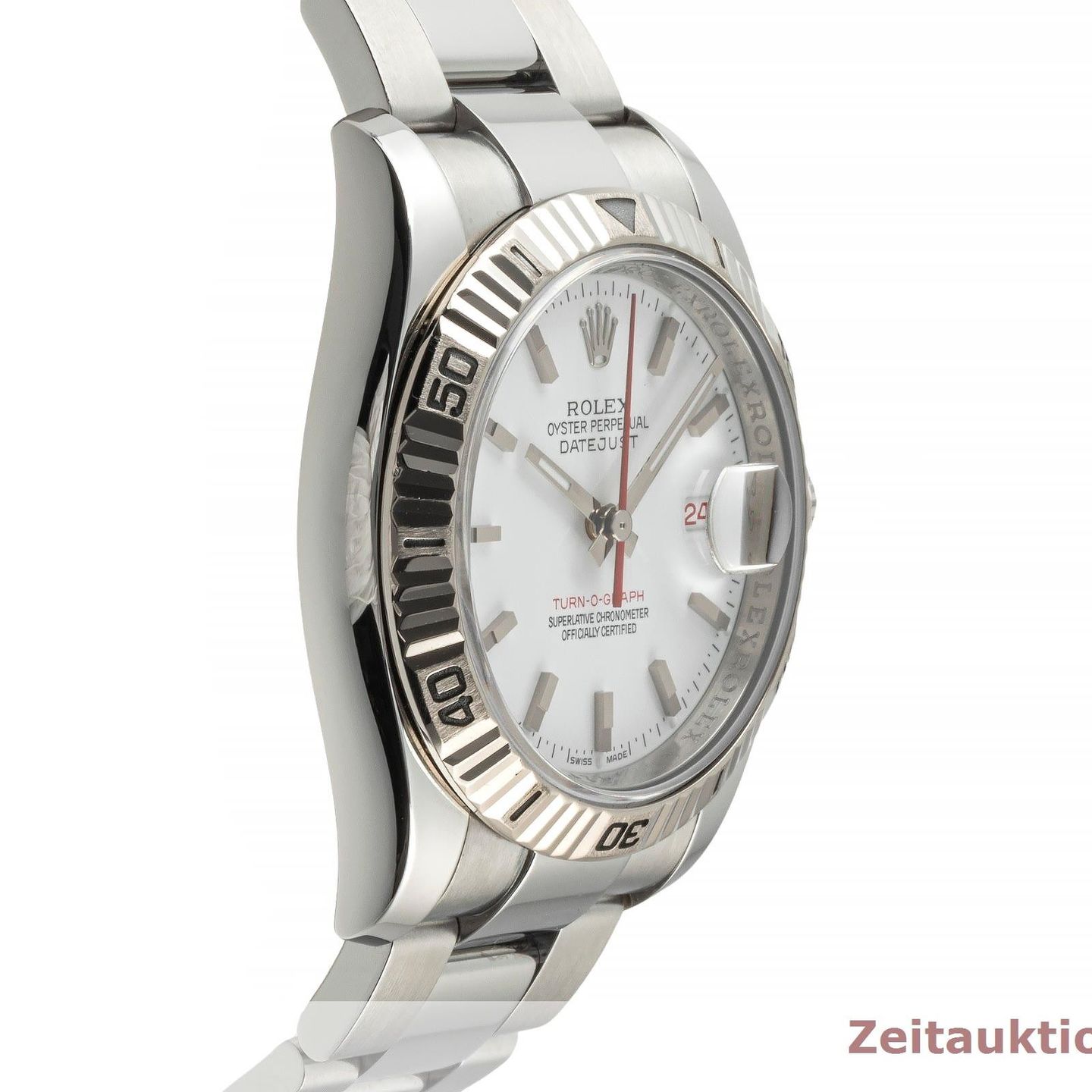 Rolex Datejust Turn-O-Graph 116264 (2012) - White dial 36 mm Steel case (7/8)