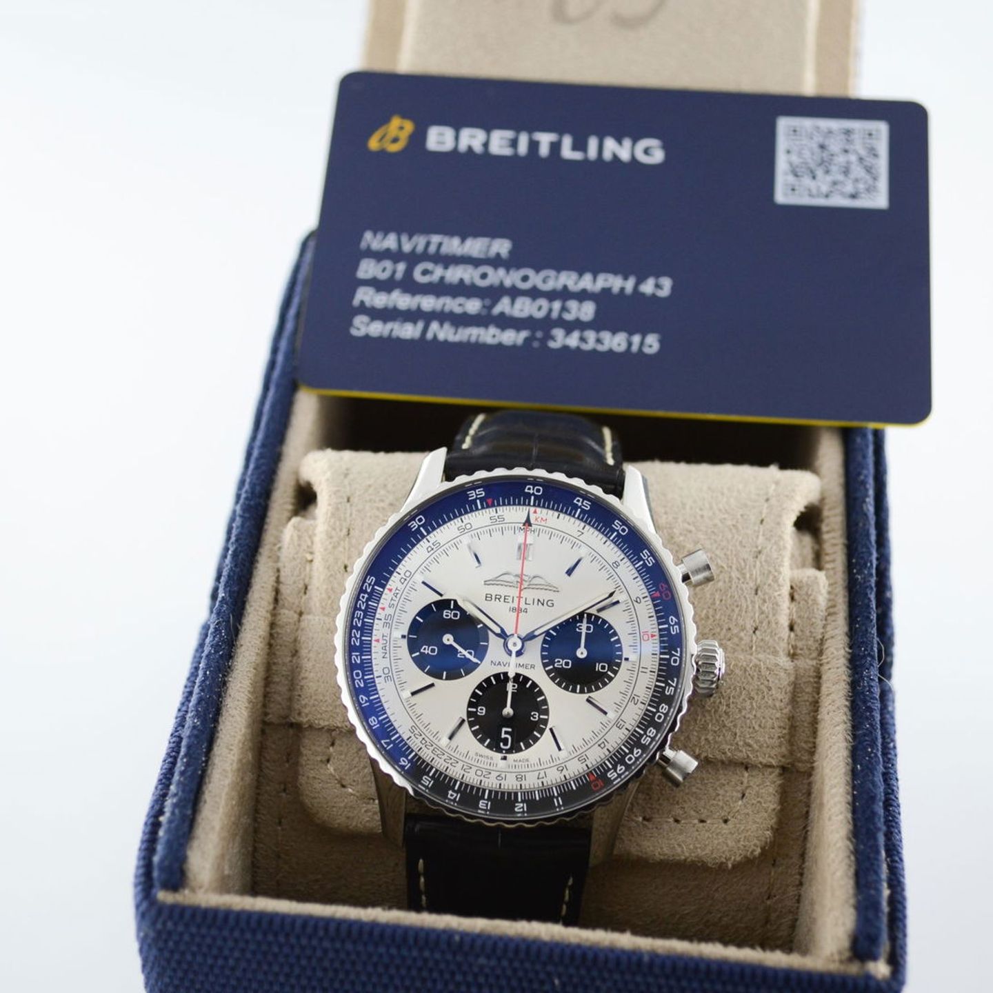 Breitling Navitimer 1 B01 Chronograph AB0138241G1P1 (2023) - Zilver wijzerplaat 43mm Staal (7/7)