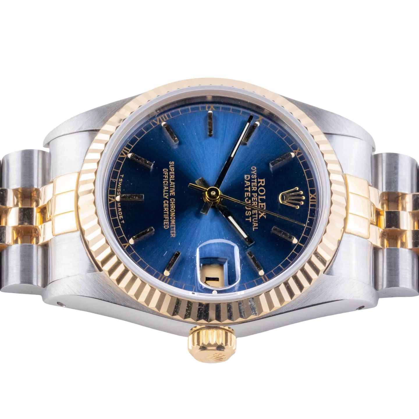 Rolex Datejust 31 68273 (1989) - Blue dial 31 mm Gold/Steel case (6/8)