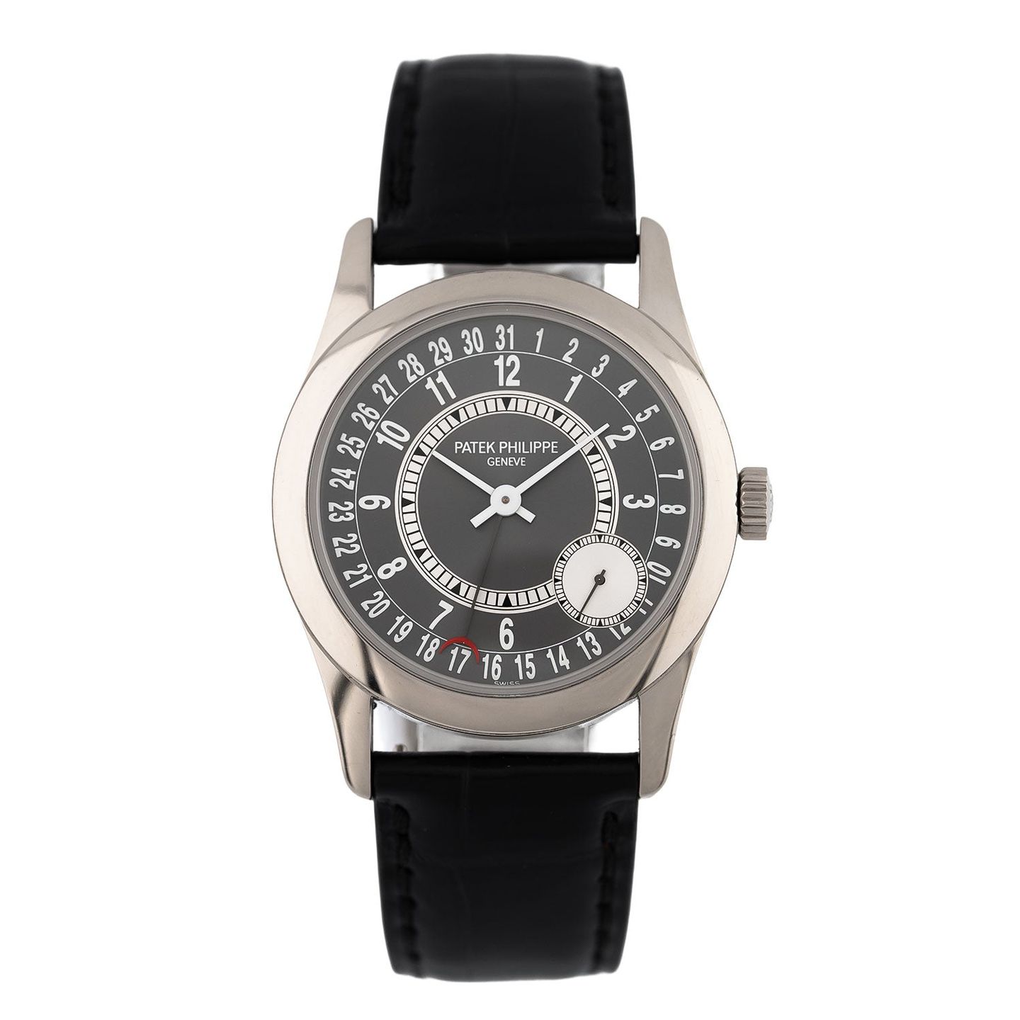 Patek Philippe Calatrava 6000G-010 (2005) - Grey dial 37 mm White Gold case (1/7)