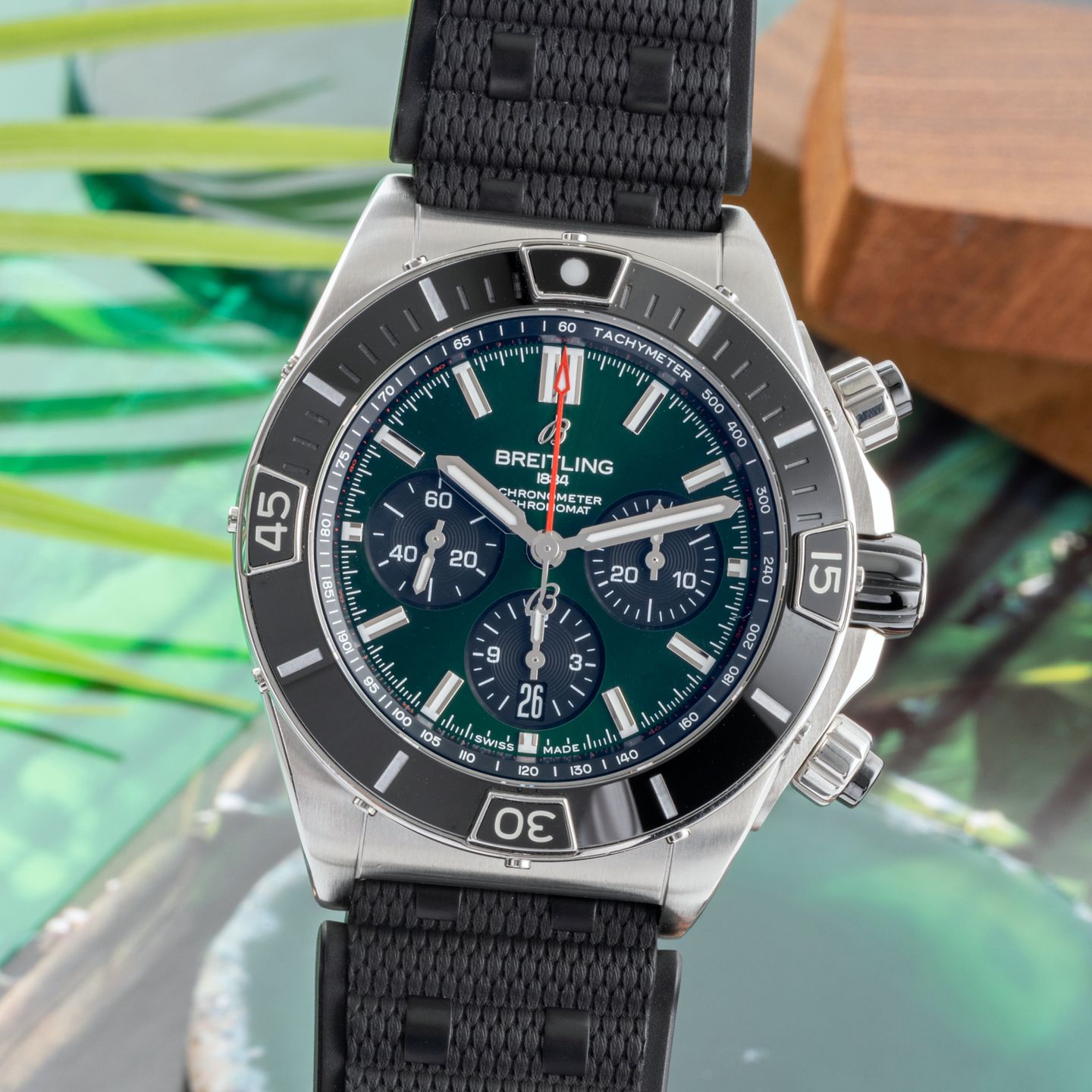 Breitling Chronomat AB0136251L1S1 (2022) - Groen wijzerplaat 44mm Staal (3/8)