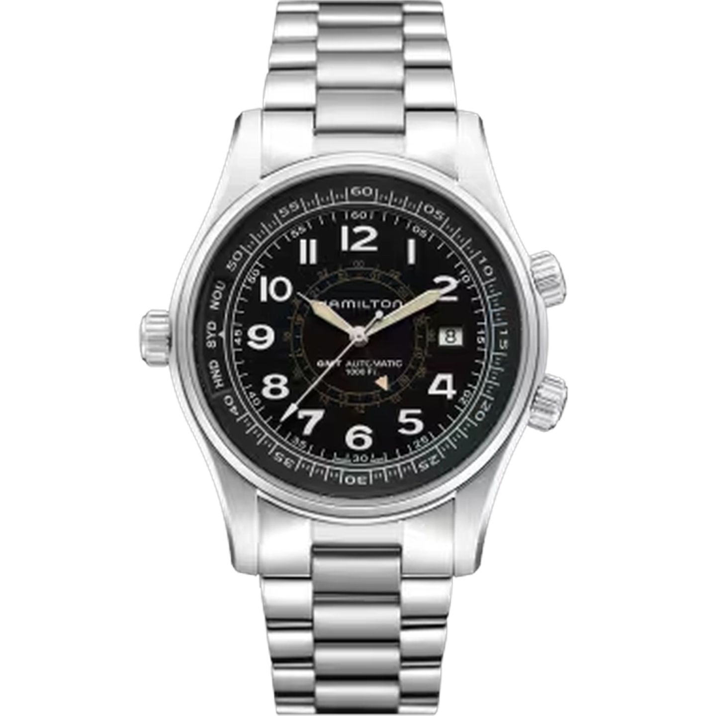 Hamilton Khaki Navy UTC H77505133 (2025) - Zwart wijzerplaat 42mm Staal (1/1)