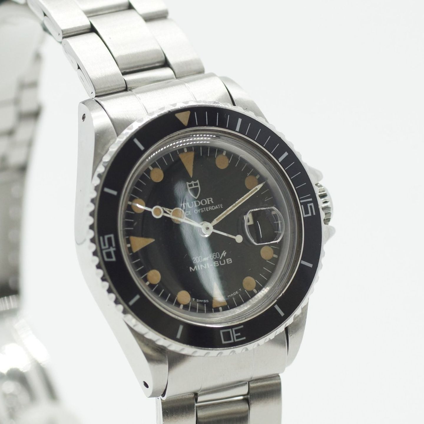 Tudor Submariner 75090 (1985) - Black dial 36 mm Steel case (5/8)