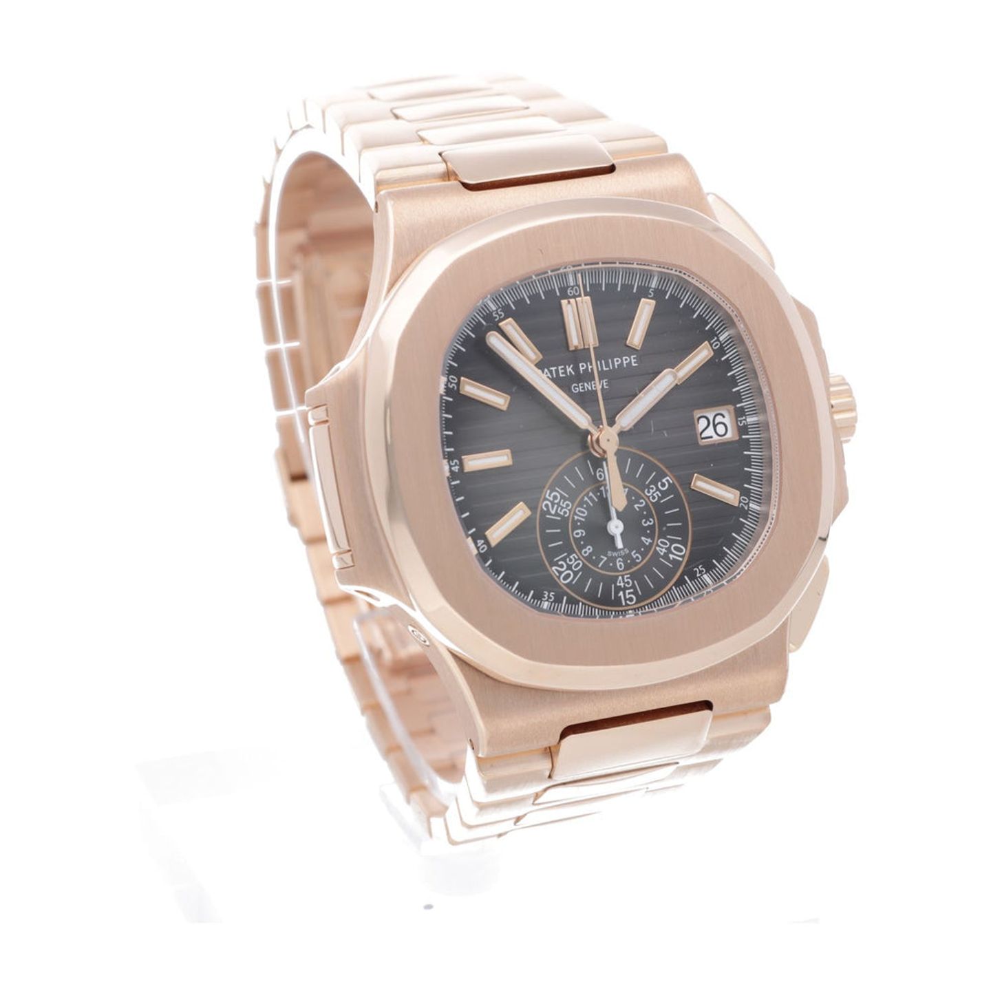 Patek Philippe Nautilus 5980/1R-001 (2024) - Zwart wijzerplaat 41mm Roségoud (7/7)