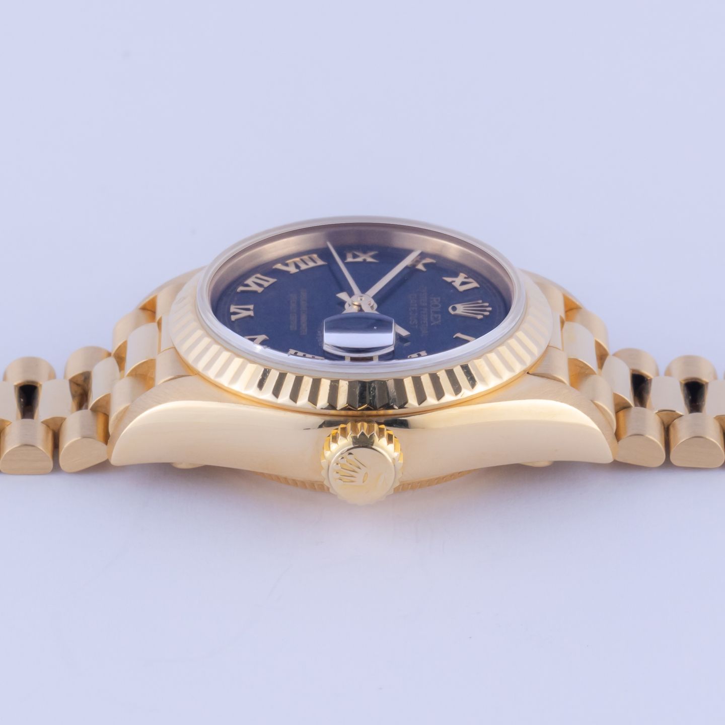 Rolex Lady-Datejust 69178 (1990) - Black dial 26 mm Yellow Gold case (6/8)