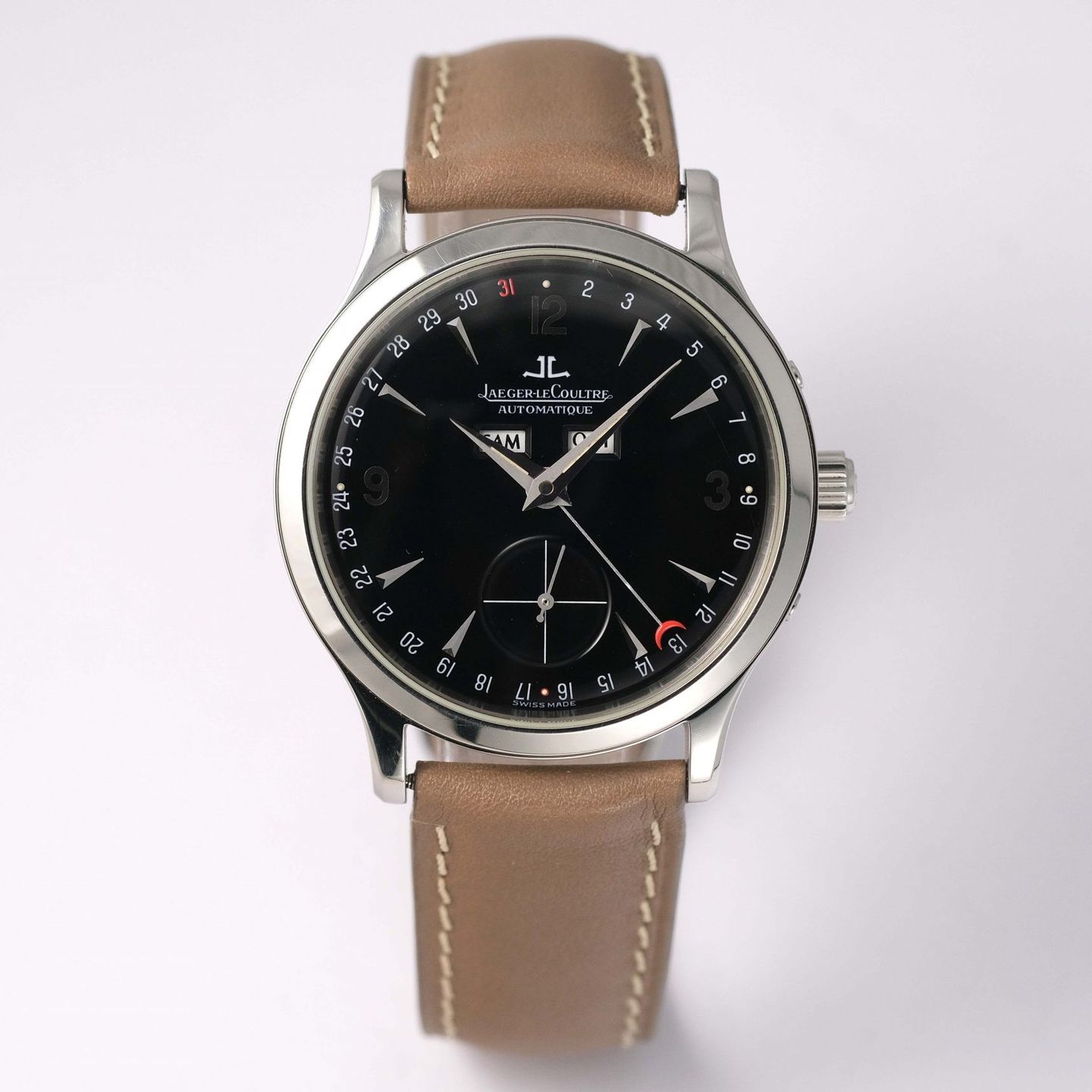 Jaeger-LeCoultre Master Calendar 140.8.87 (1999) - Zwart wijzerplaat 37mm Staal (1/8)