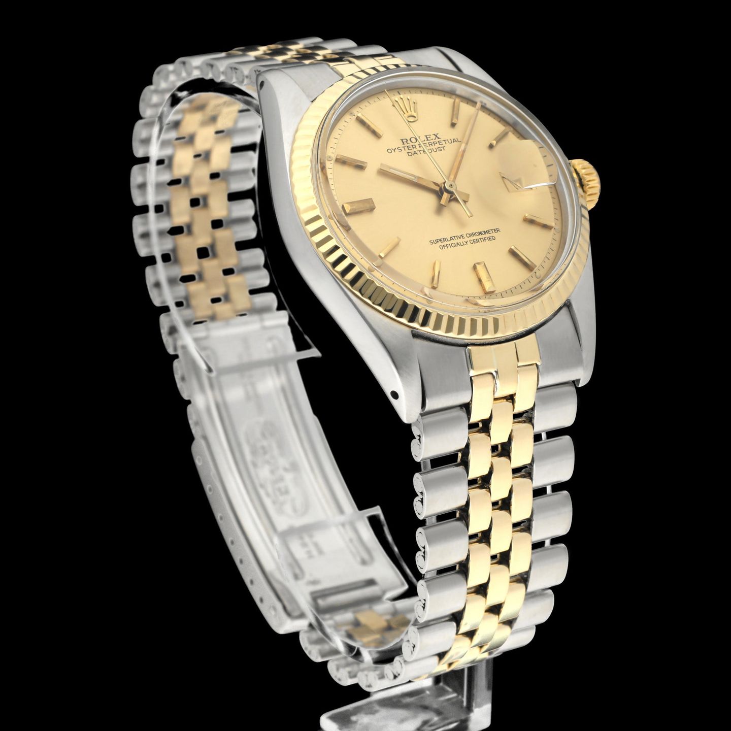 Rolex Datejust 1601 (1974) - Champagne dial 36 mm Gold/Steel case (6/8)