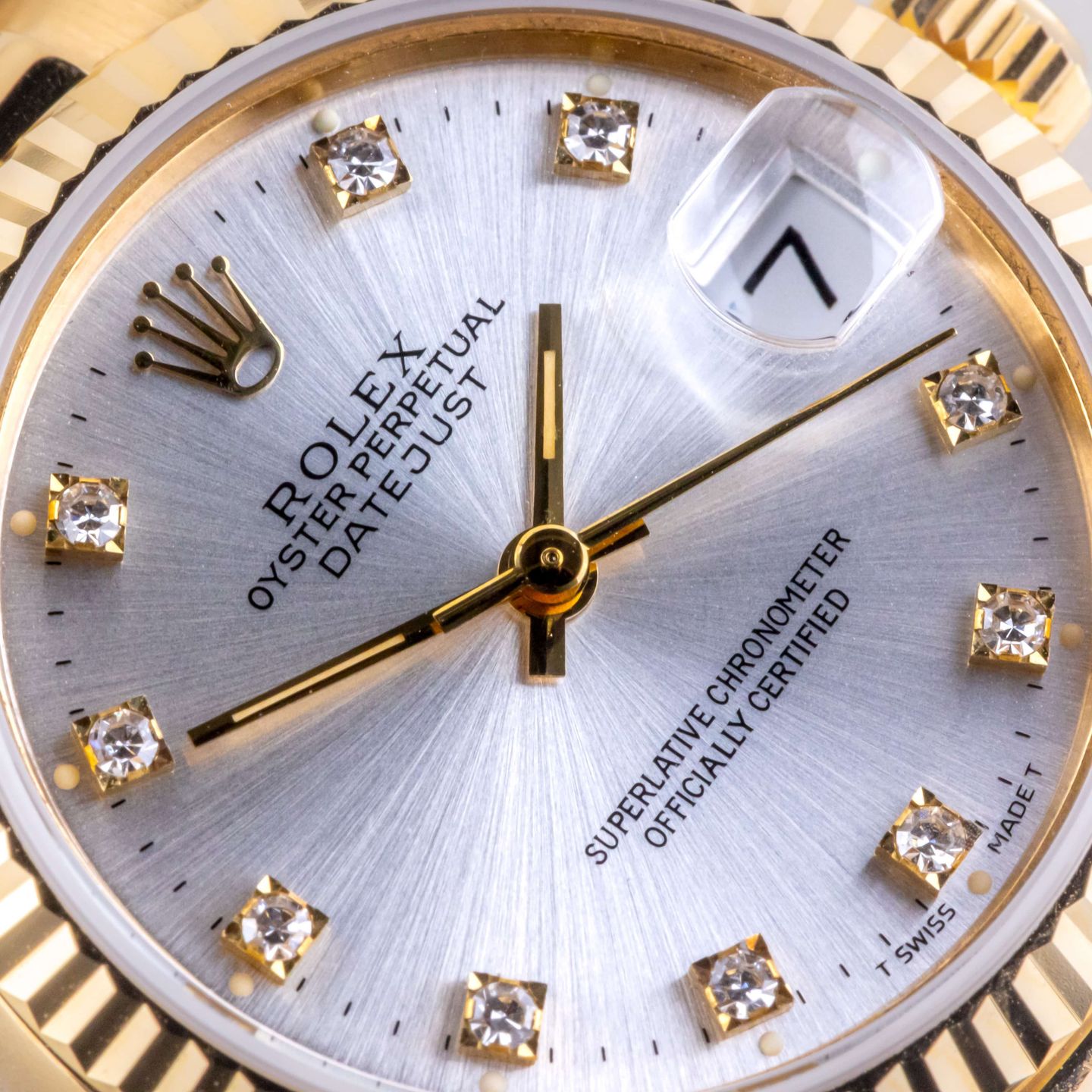 Rolex Datejust 31 68278 (1988) - Silver dial 31 mm Yellow Gold case (2/8)