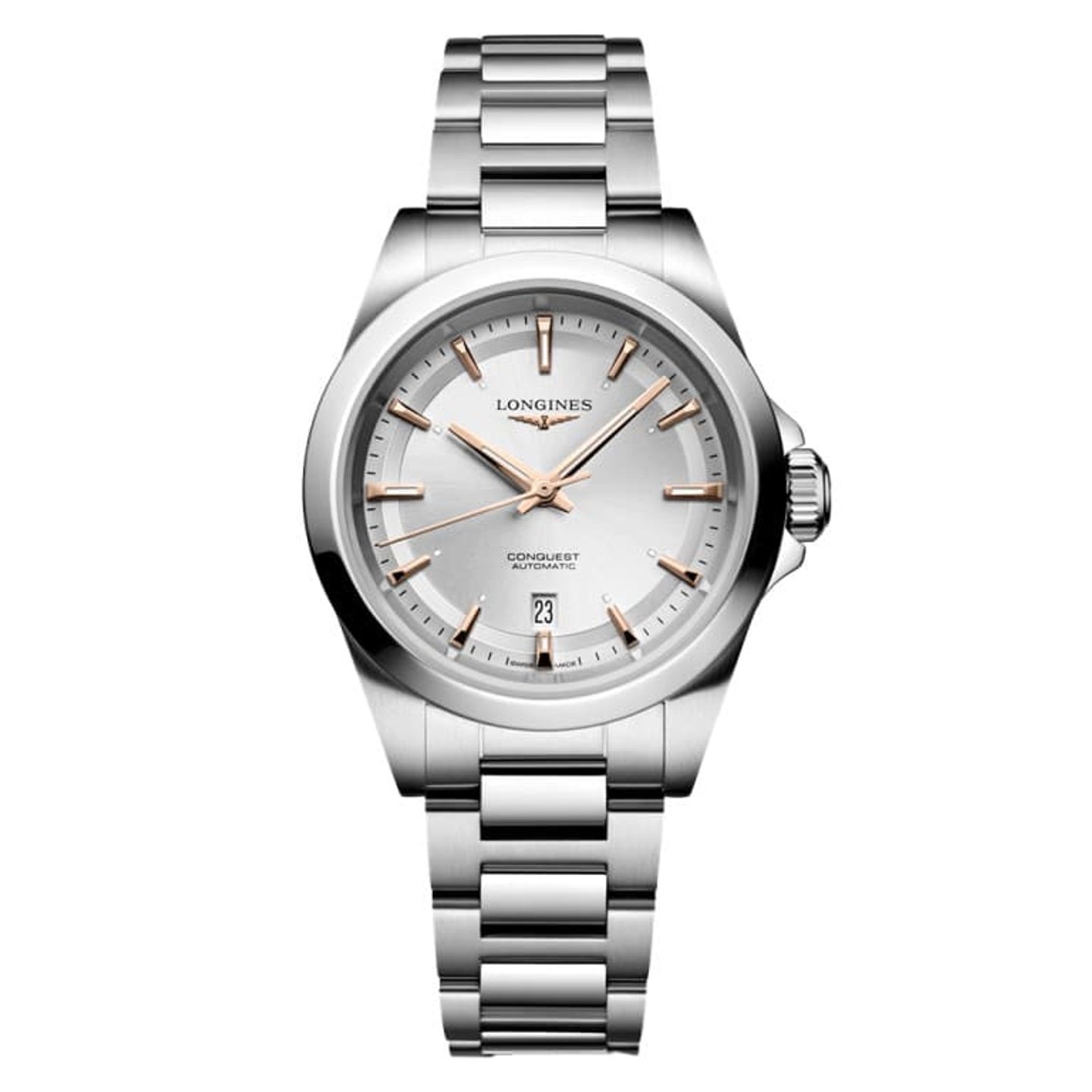 Longines Conquest L3.320.4.72.6 (2024) - Wit wijzerplaat 30mm Staal (1/1)