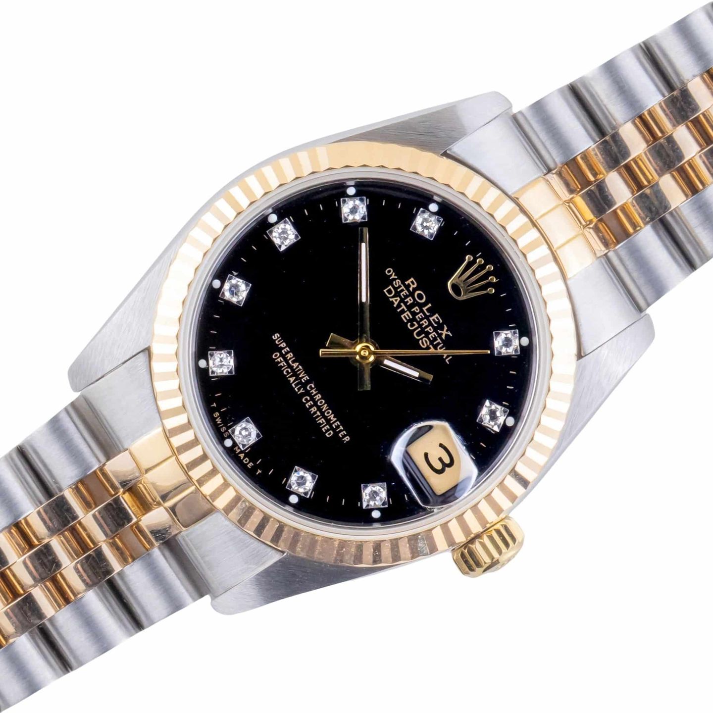 Rolex Datejust 31 68273 (1988) - Black dial 31 mm Gold/Steel case (1/8)