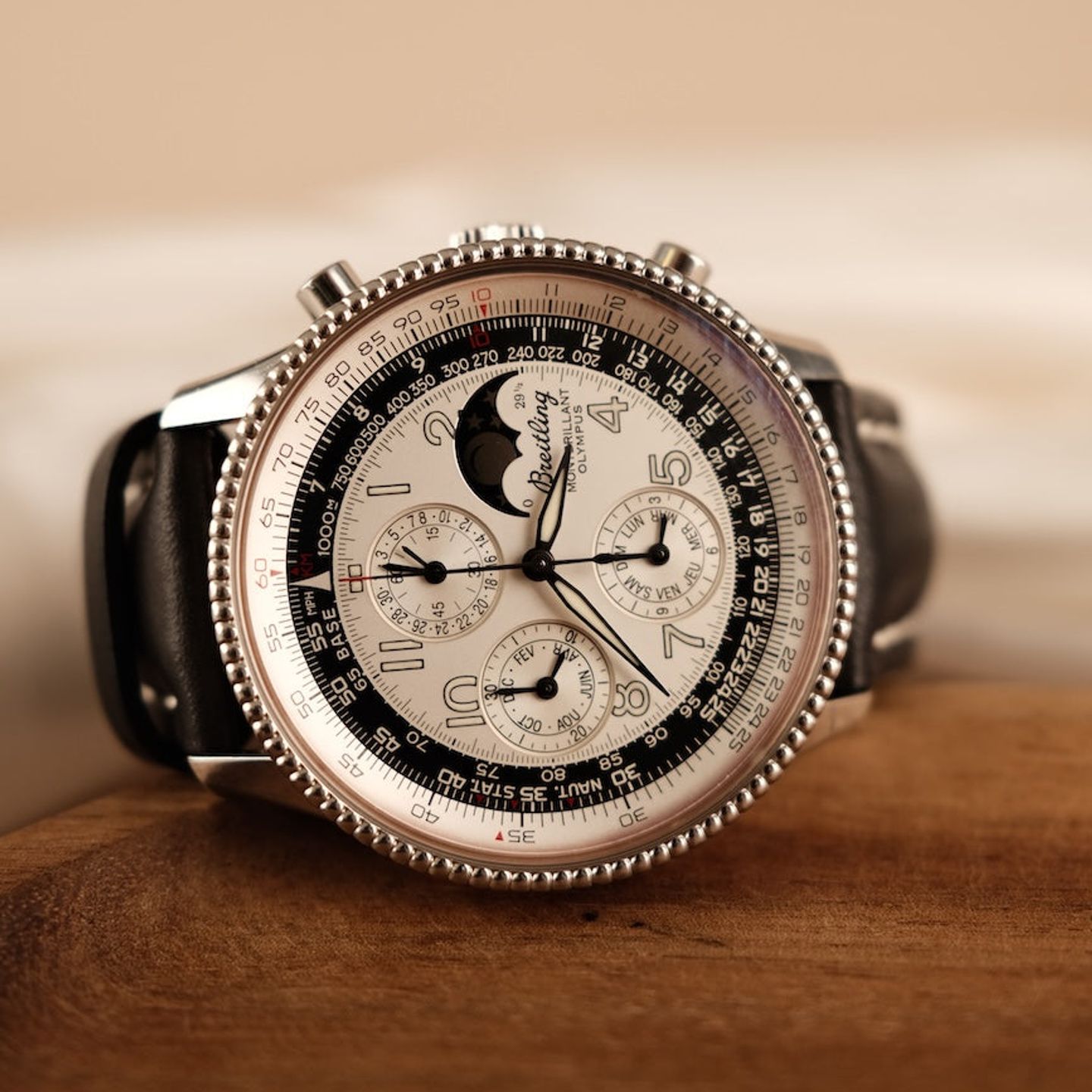 Breitling Montbrillant Olympus A19350 (2006) - White dial 42 mm Steel case (1/8)