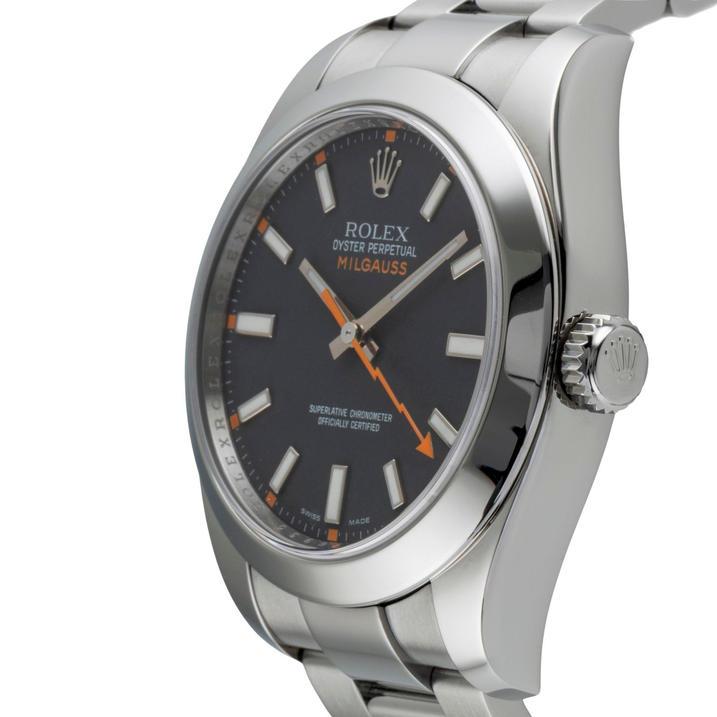 Rolex Milgauss 116400 (Onbekend (willekeurig serienummer)) - Zwart wijzerplaat 40mm Staal (6/8)