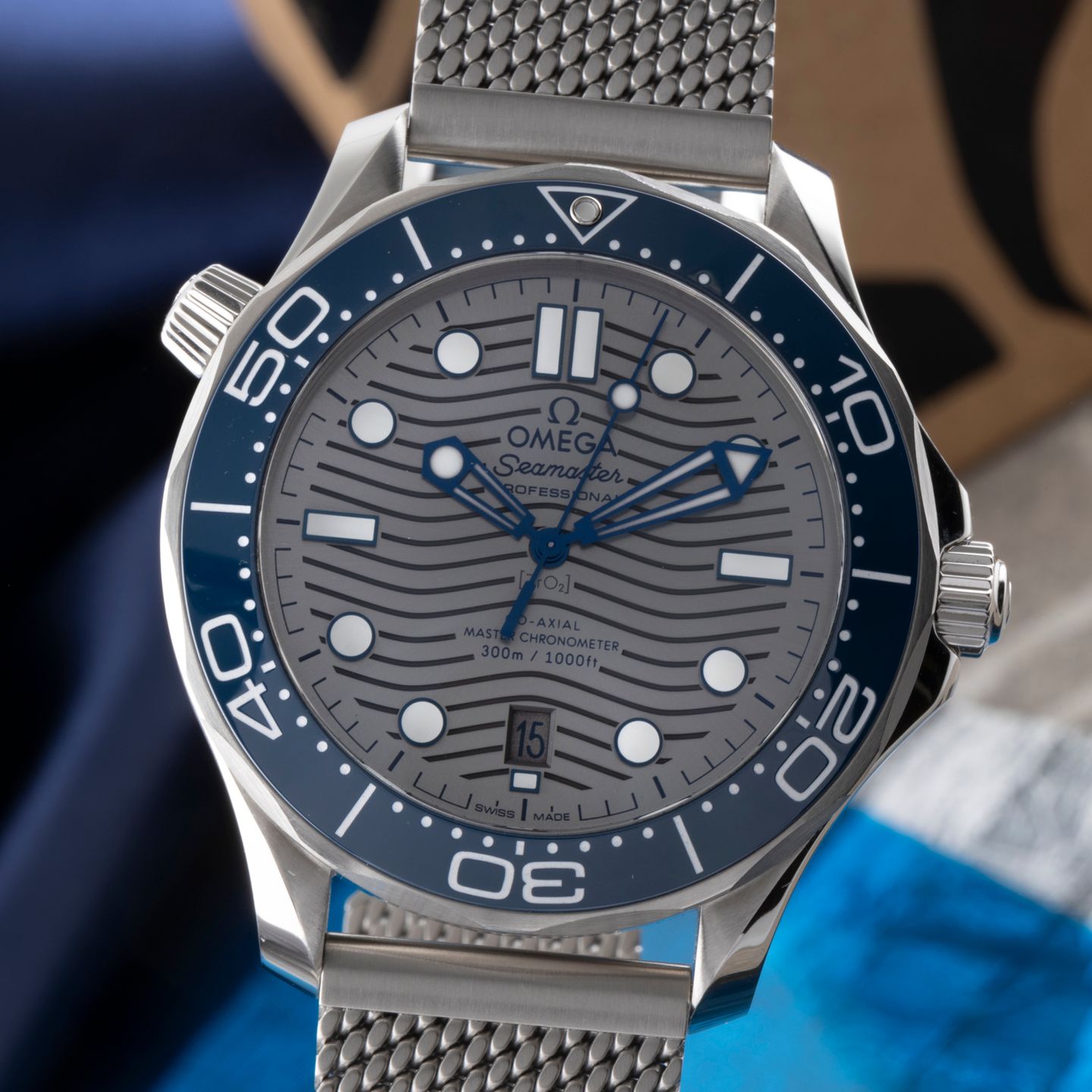 Omega Seamaster Diver 300 M 210.32.42.20.06.001 (Onbekend (willekeurig serienummer)) - Grijs wijzerplaat 42mm Staal (3/8)