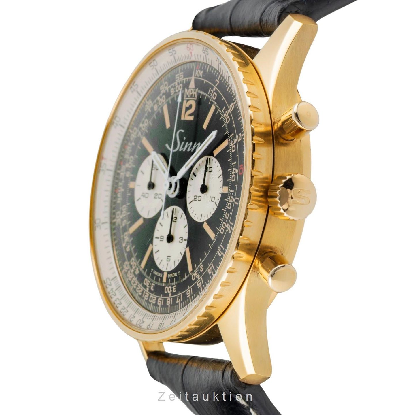 Sinn 903 903 (1990) - Black dial 42 mm Gold/Steel case (5/8)